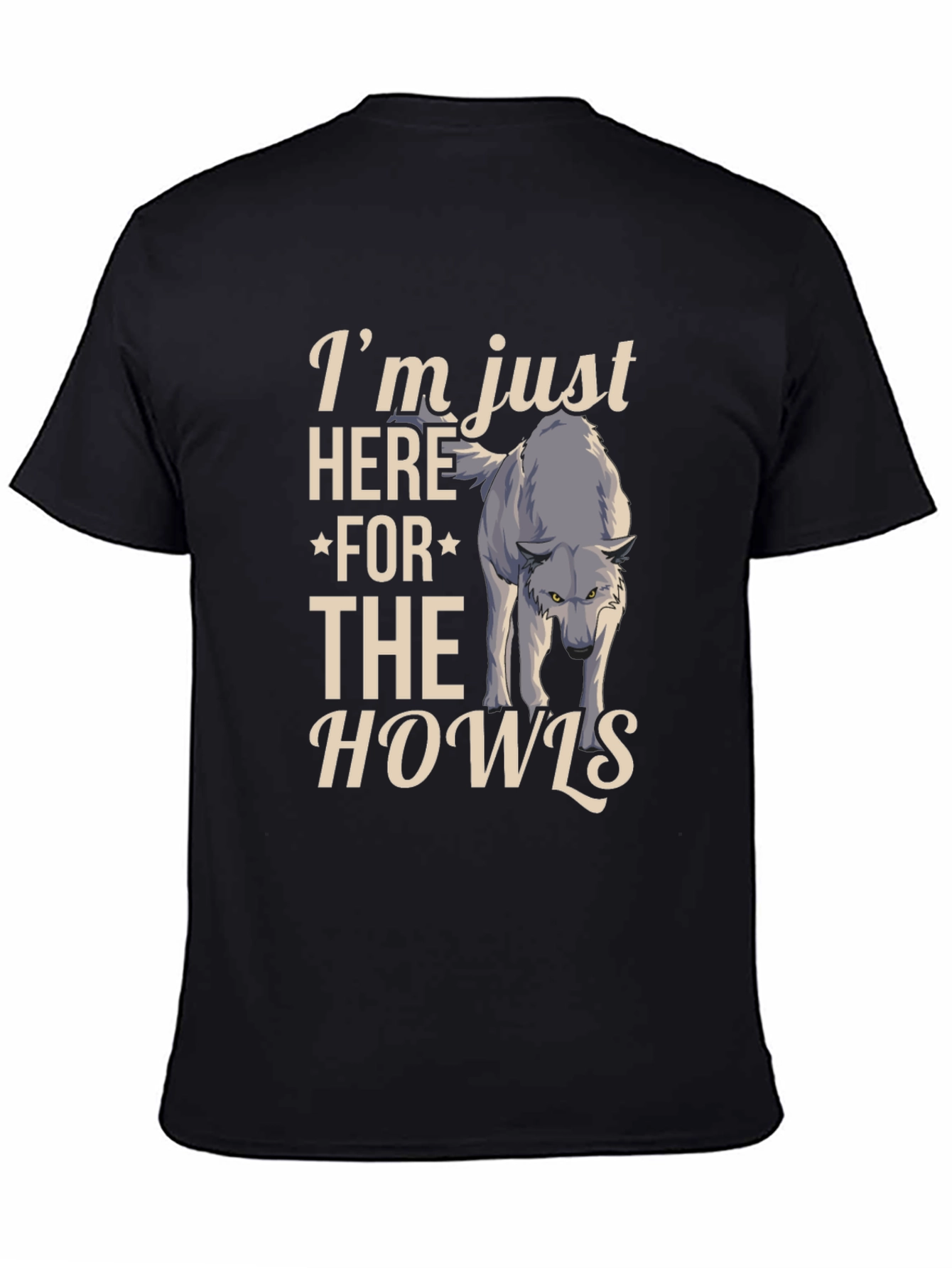 Wolf Howl Graphic Tee - Novelty T-Shirt