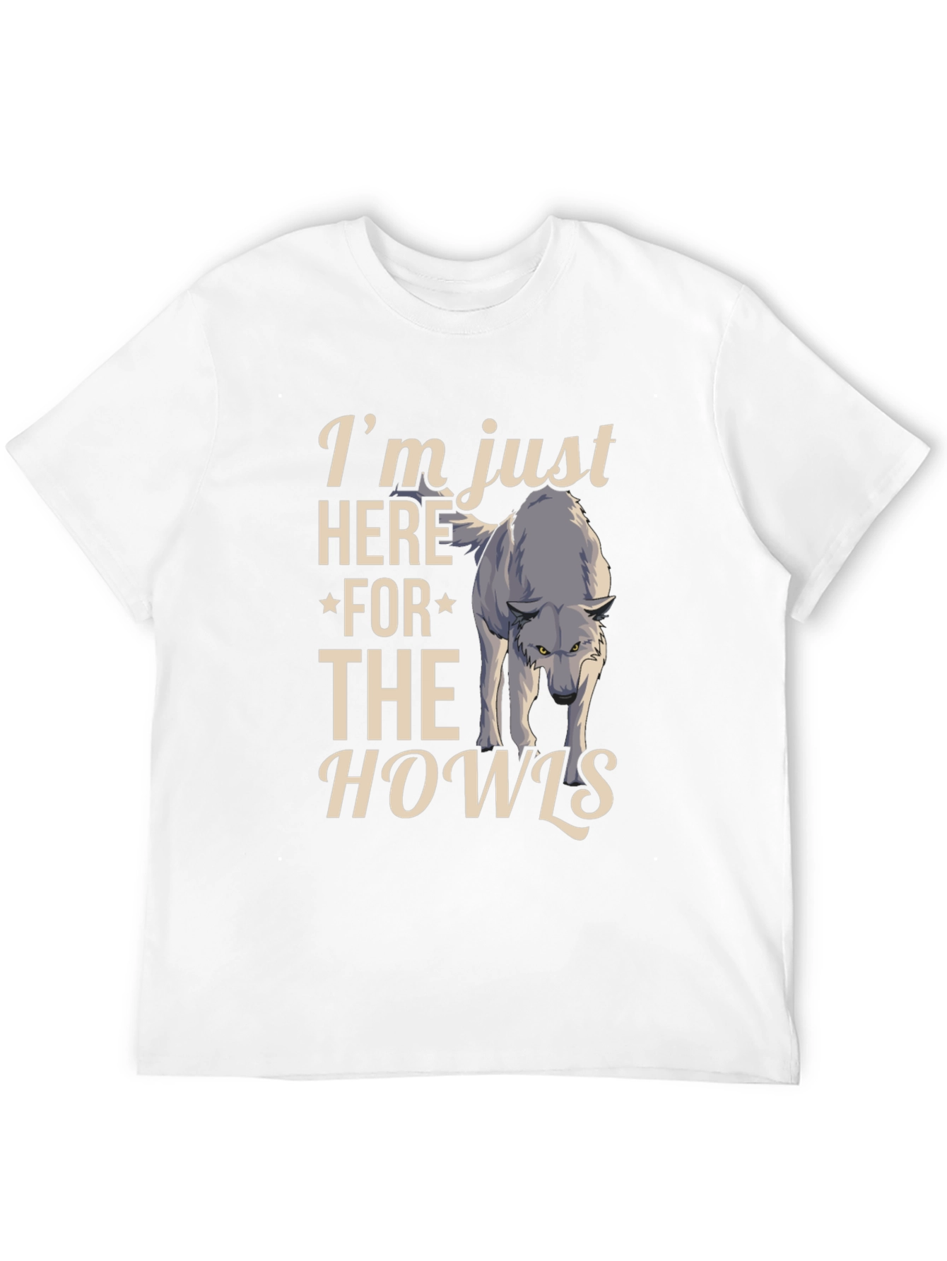 Wolf Howl Graphic Tee - Novelty T-Shirt