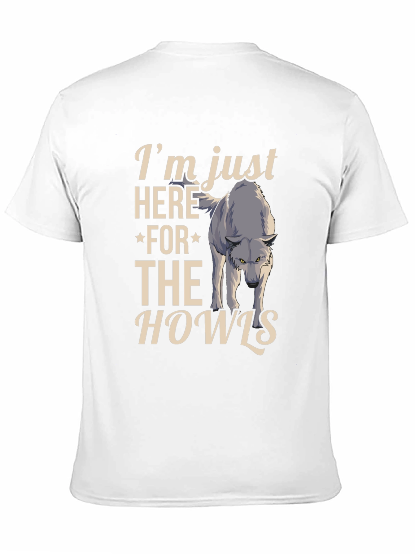 Wolf Howl Graphic Tee - Novelty T-Shirt