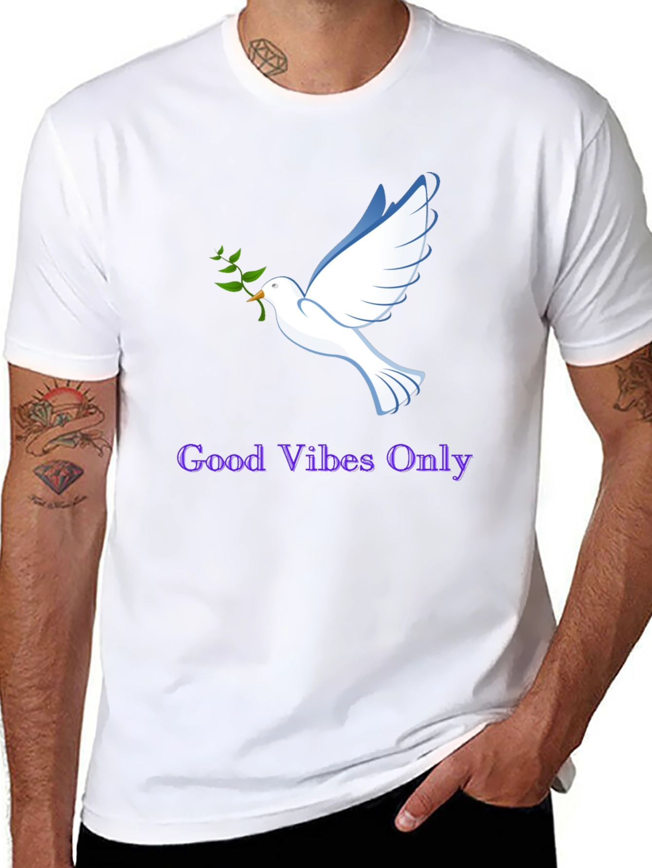Good Vibes Only Dove Graphic Tee - Unisex