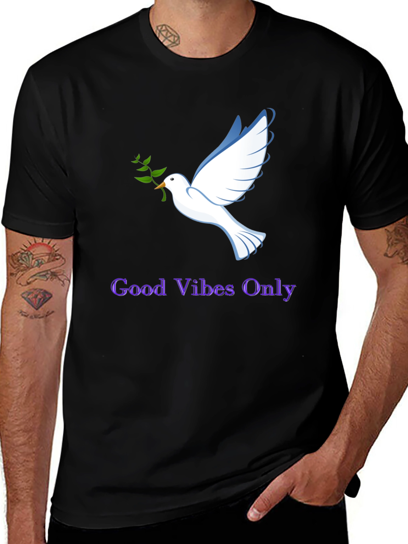 Good Vibes Only Dove Graphic Tee - Unisex