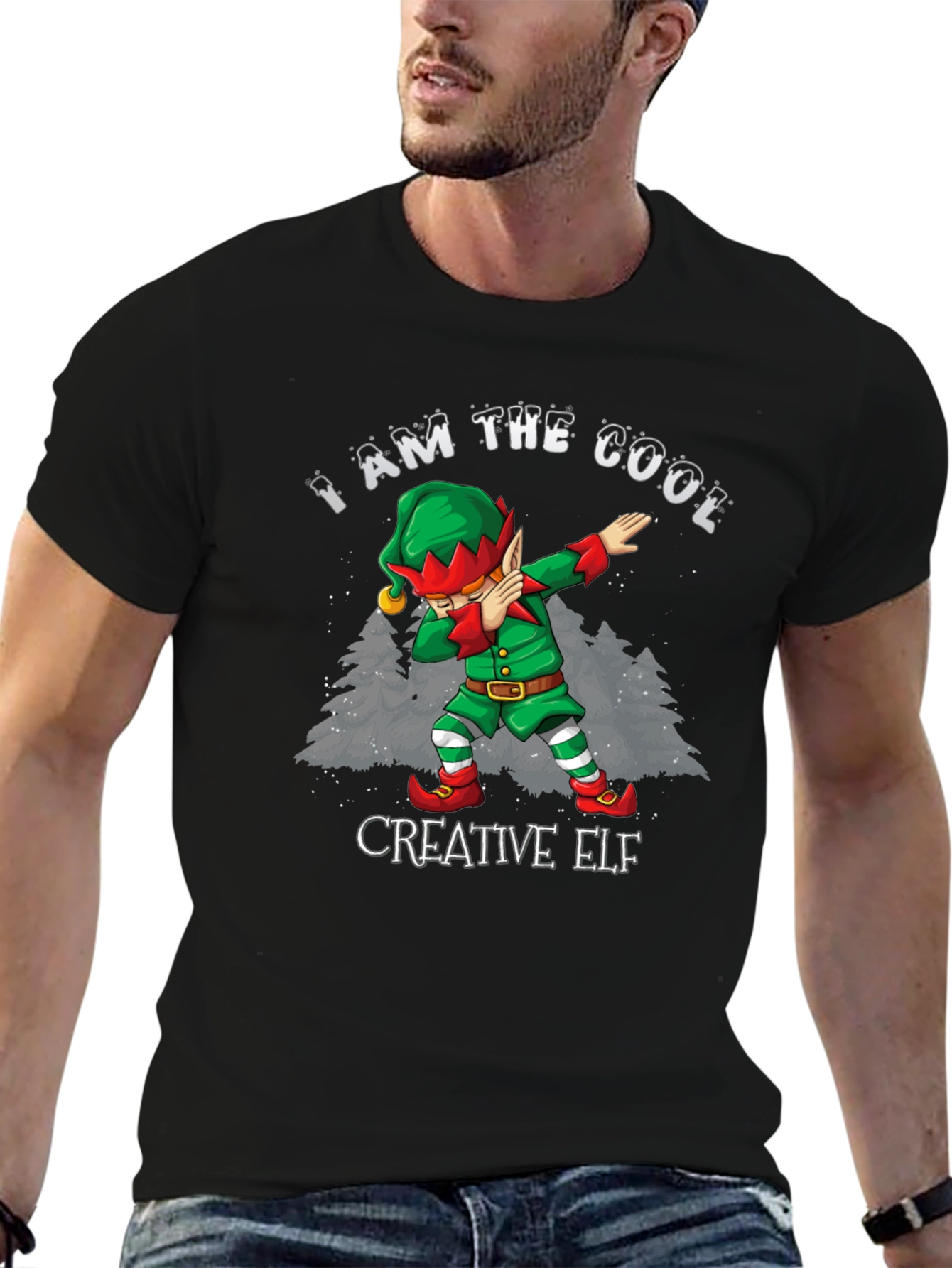Cool Creative Elf Christmas T-Shirt