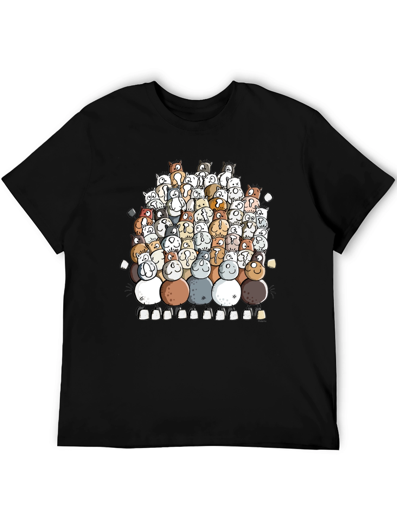 Cute Dog Pile T-Shirt - Unique Graphic Tee