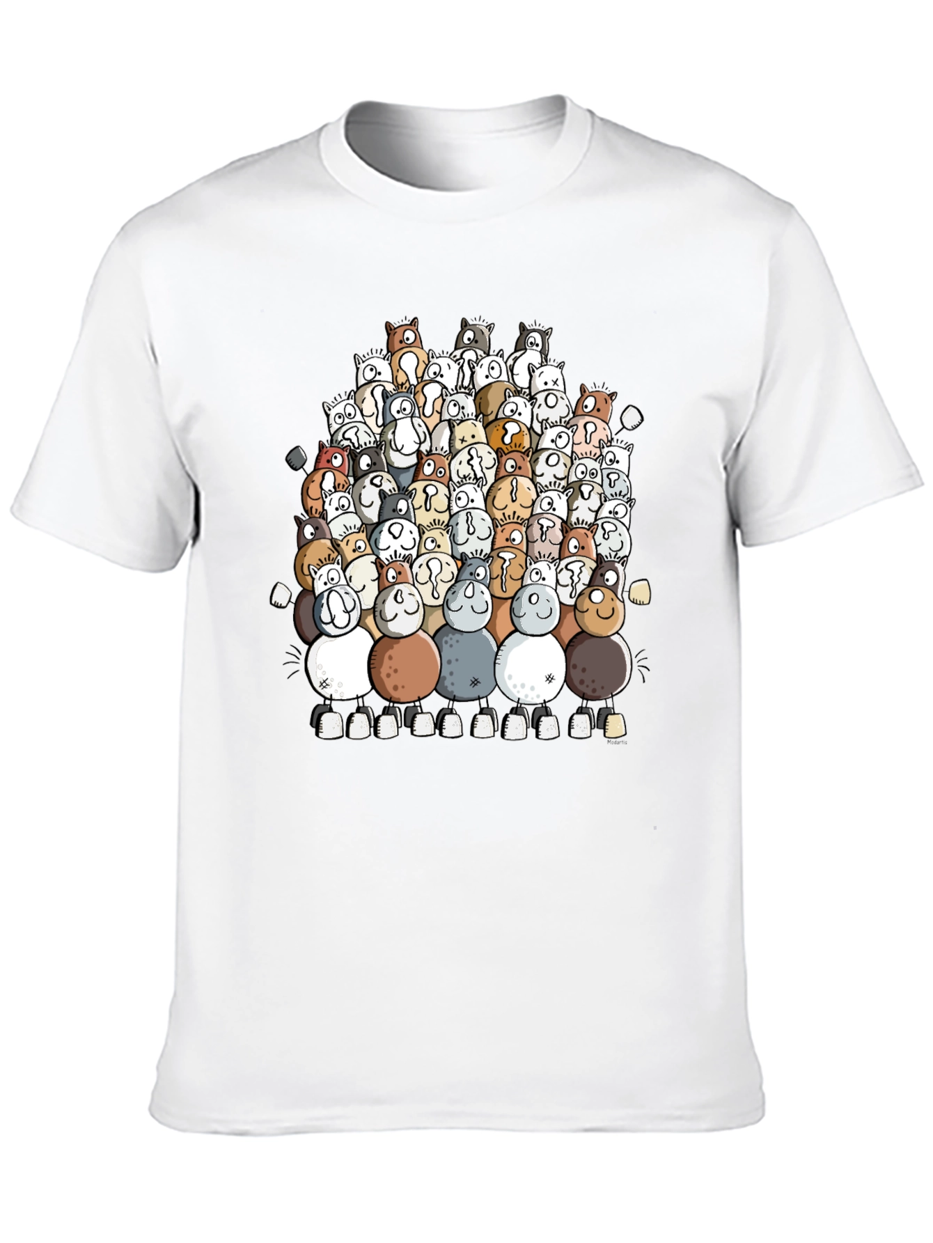 Cute Dog Pile T-Shirt - Unique Graphic Tee