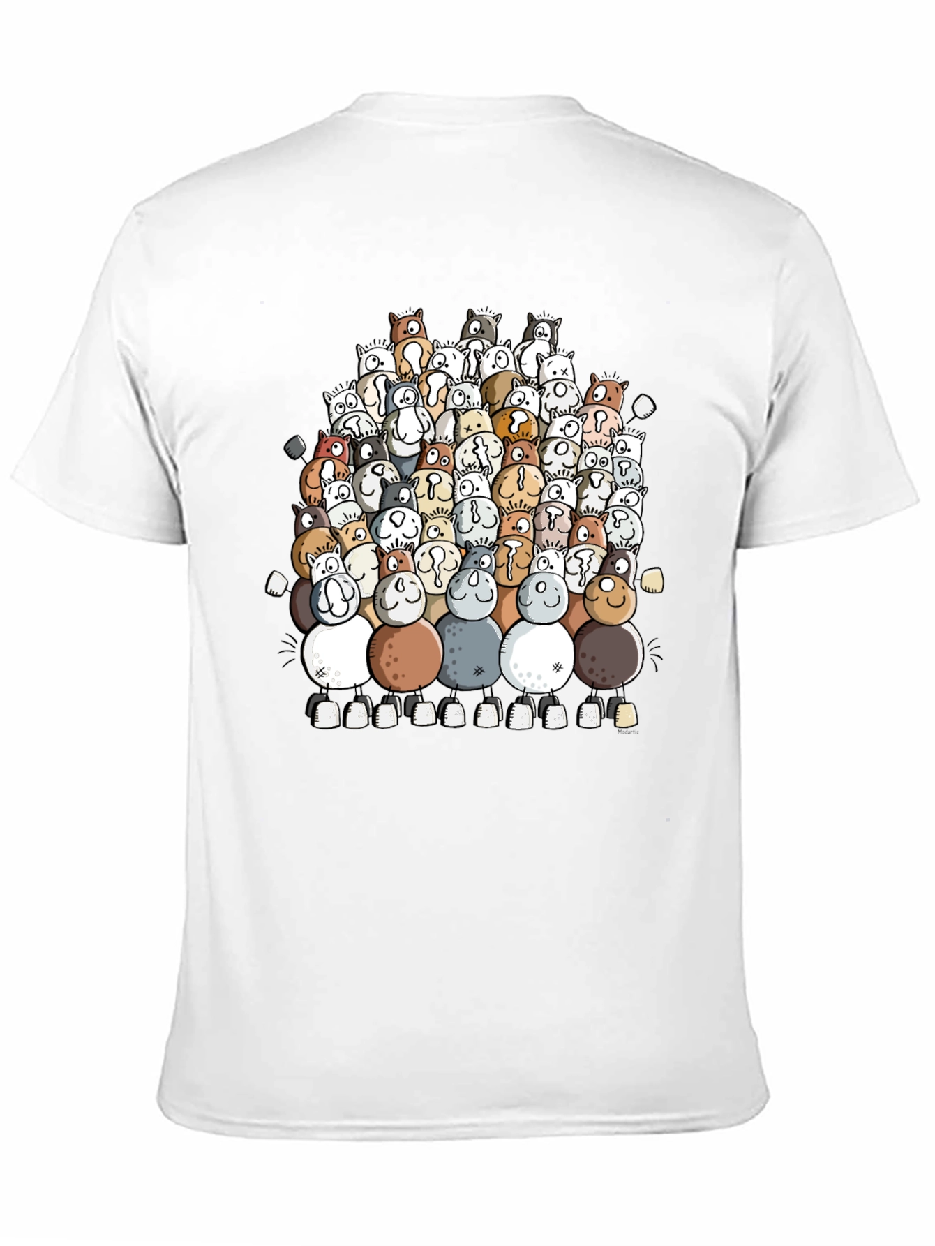 Cute Dog Pile T-Shirt - Unique Graphic Tee