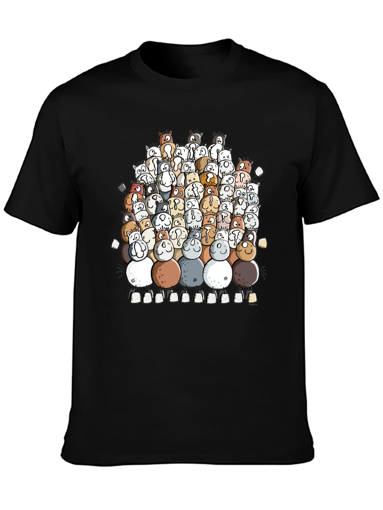 Cute Dog Pile T-Shirt - Unique Graphic Tee