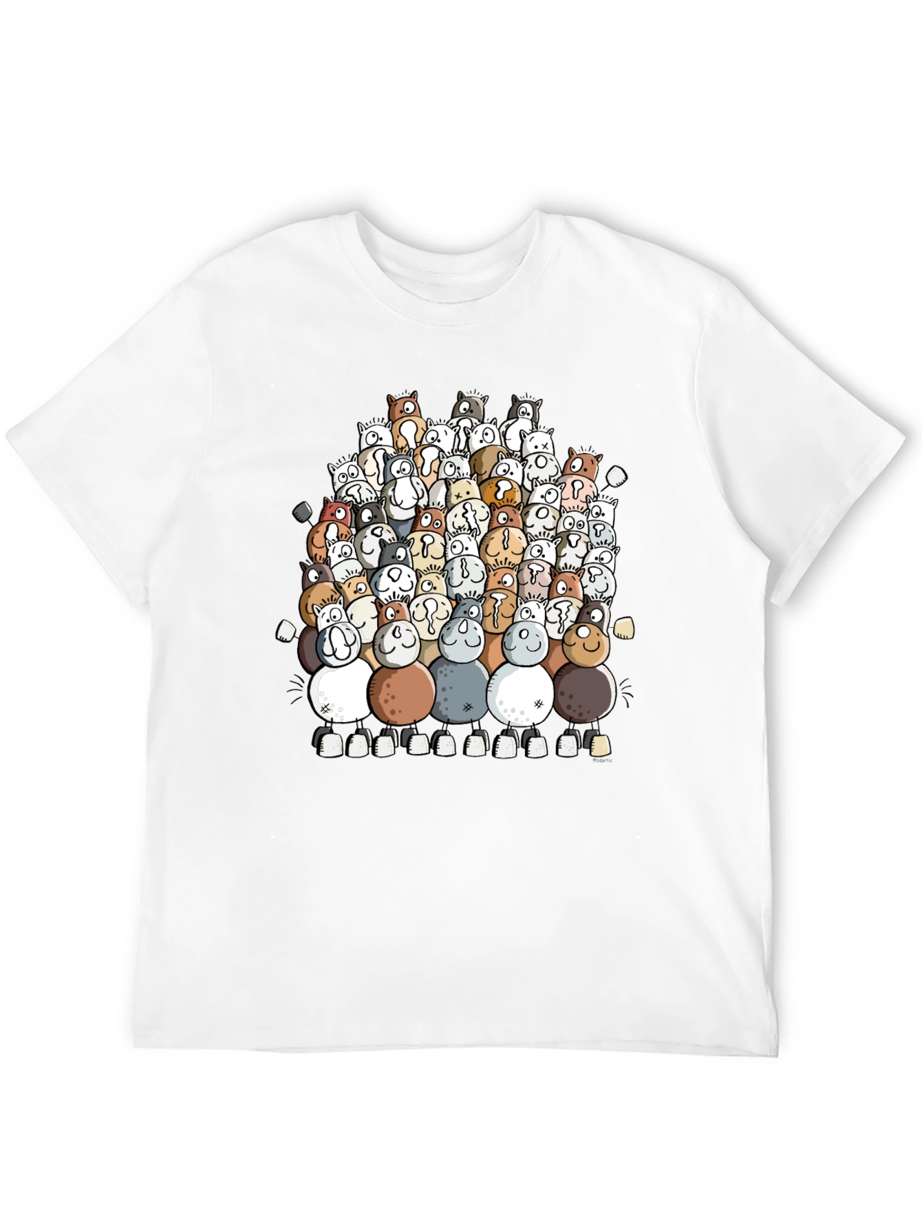 Cute Dog Pile T-Shirt - Unique Graphic Tee