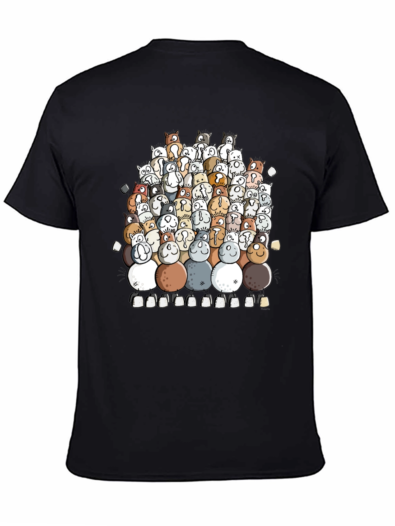 Cute Dog Pile T-Shirt - Unique Graphic Tee