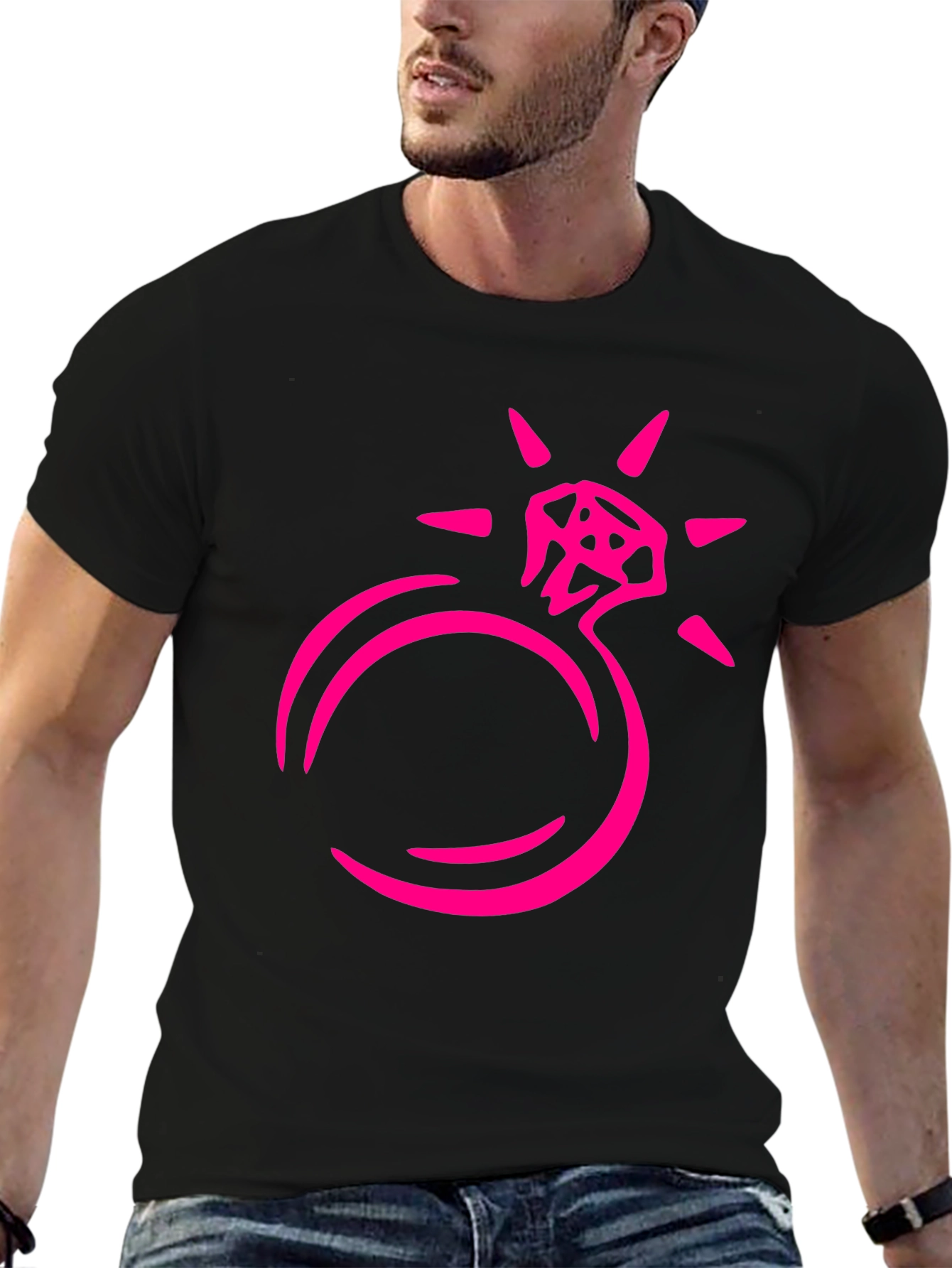 Diamond Ring Graphic Tee - Black