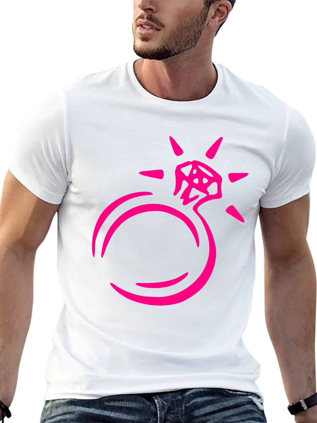 Diamond Ring Graphic Tee - Black