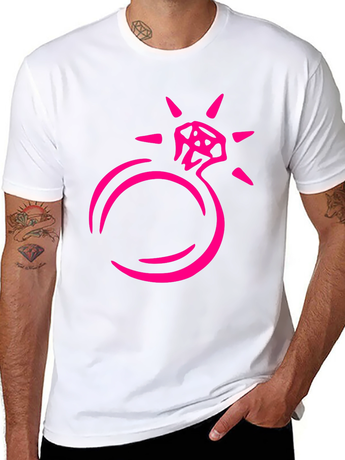 Diamond Ring Graphic Tee - Black