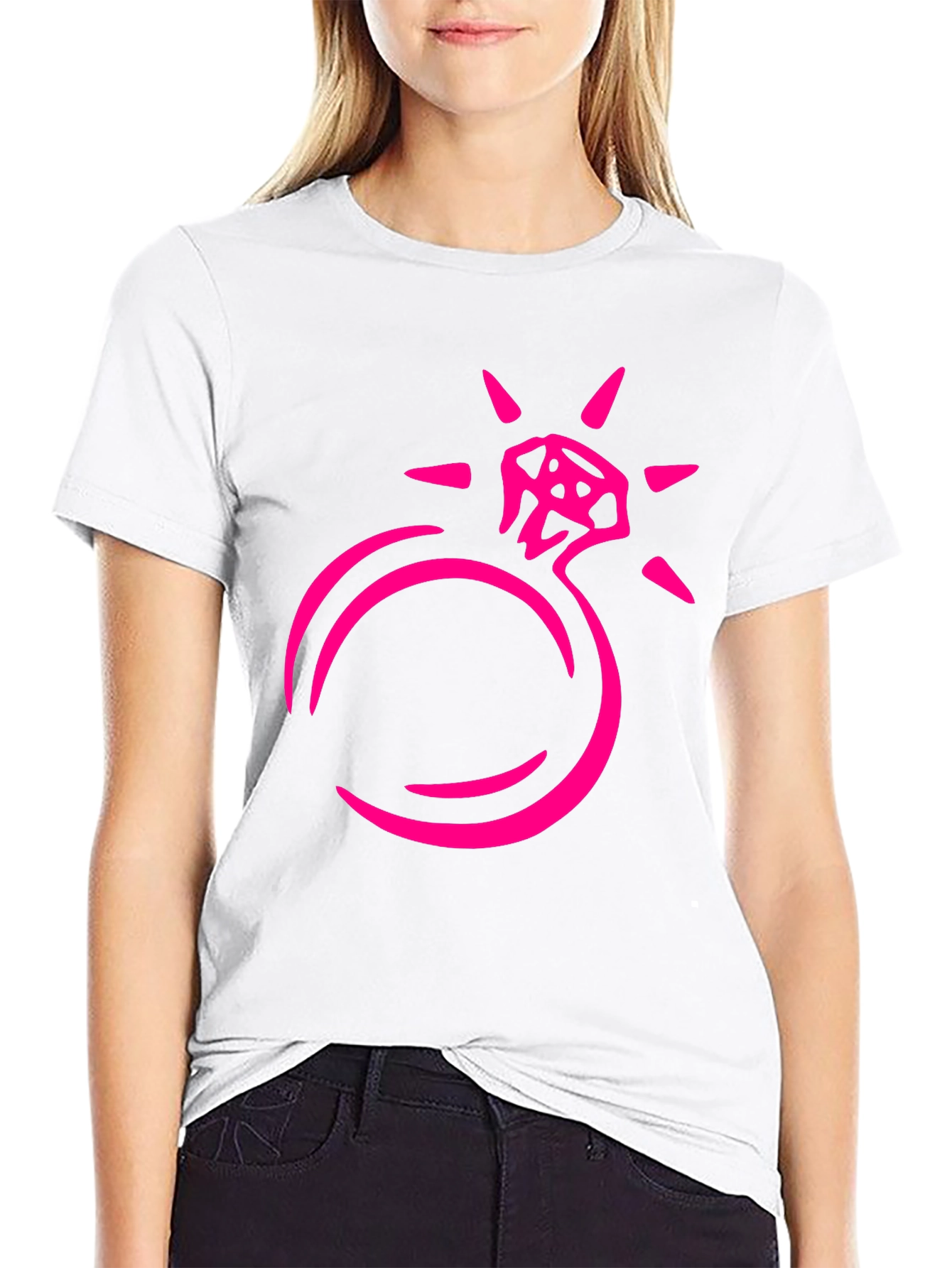 Diamond Ring Graphic Tee - Black