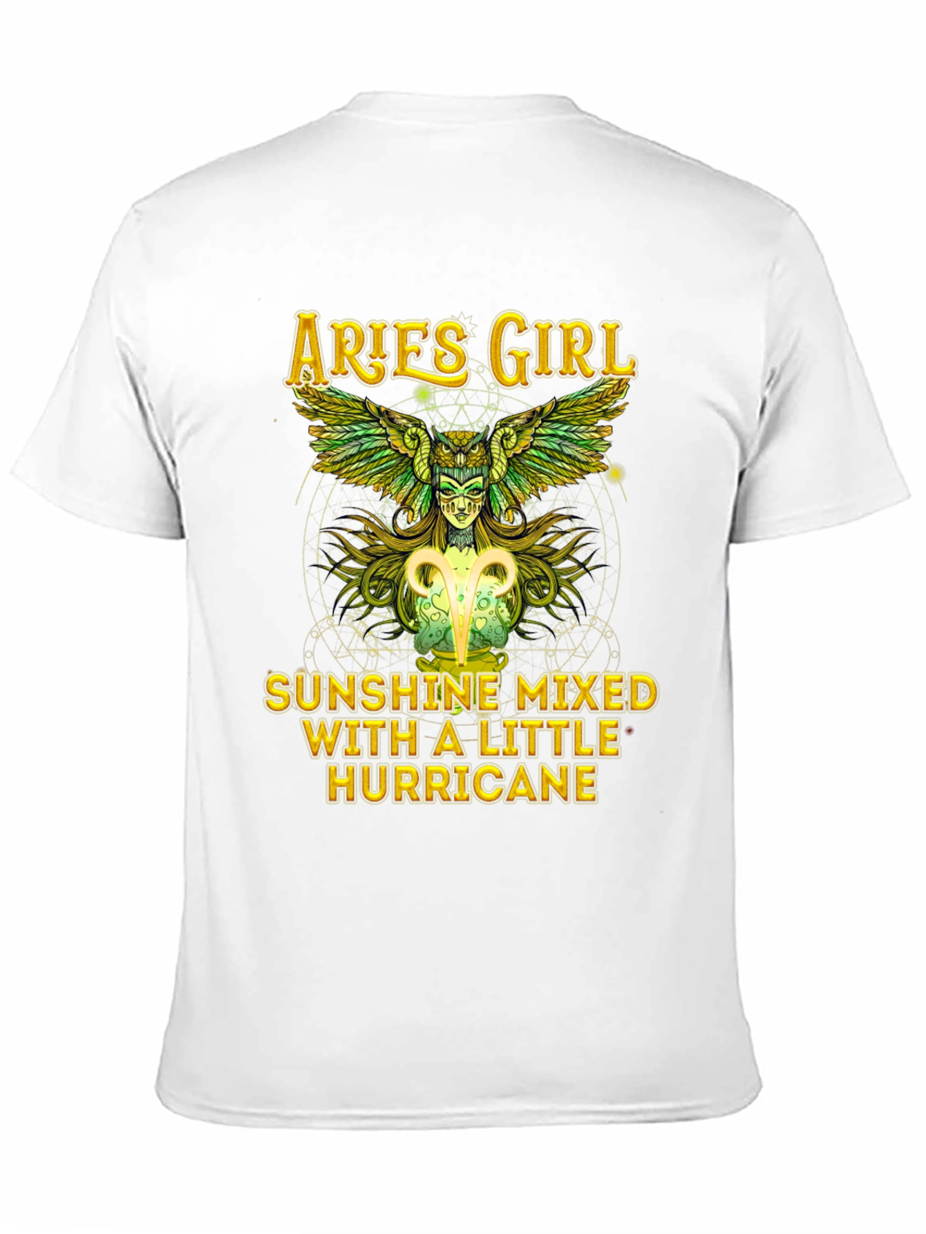 Aries Girl Sunshine Hurricane Graphic Tee