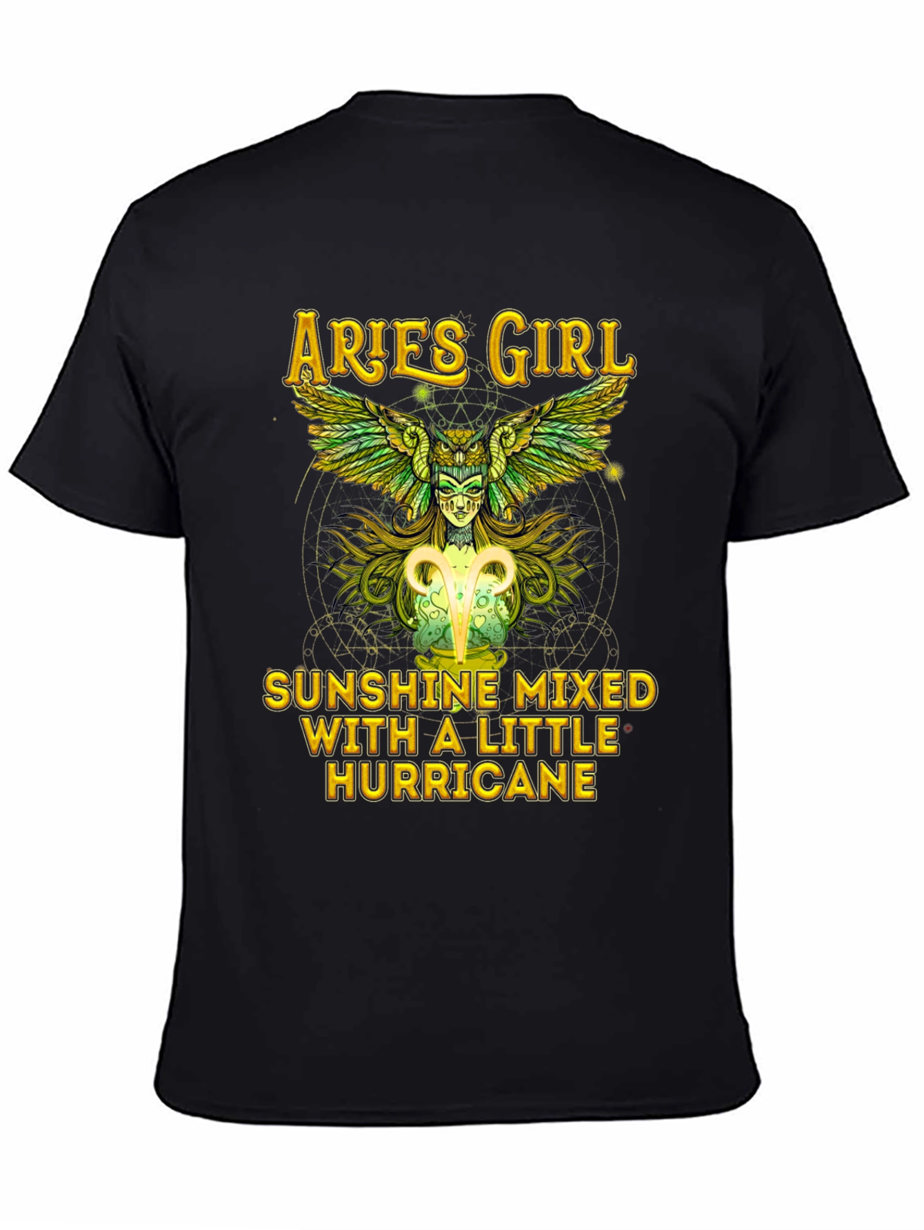 Aries Girl Sunshine Hurricane Graphic Tee