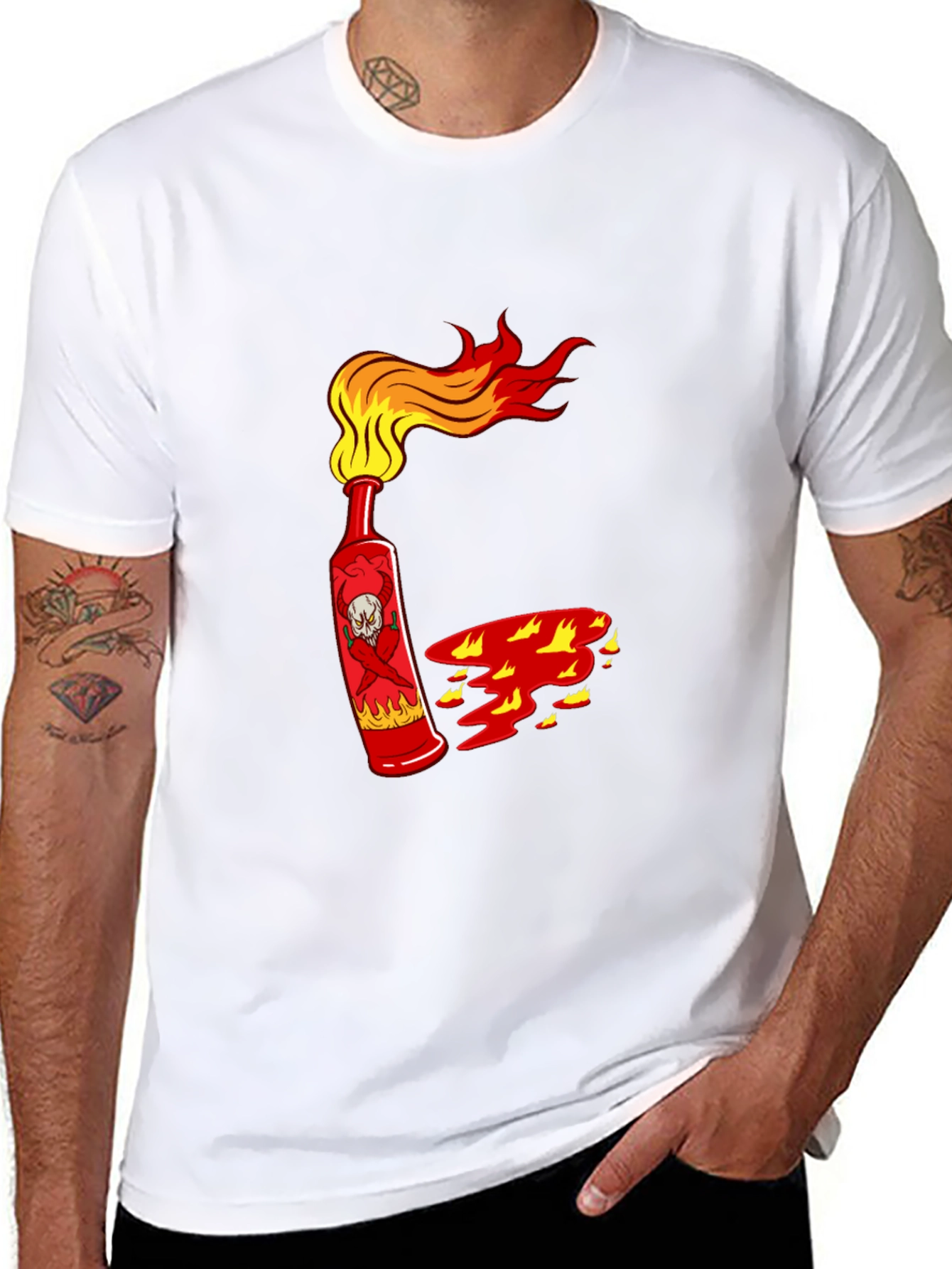 Spicy Skull Hot Sauce Black T-Shirt