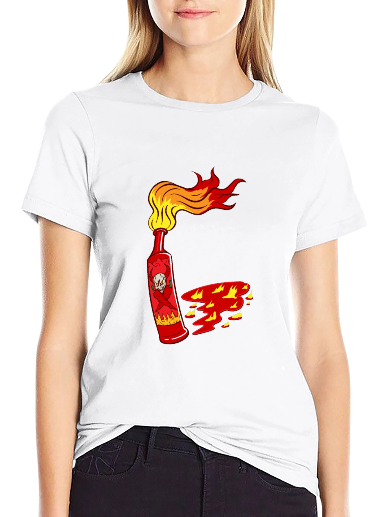 Spicy Skull Hot Sauce Black T-Shirt
