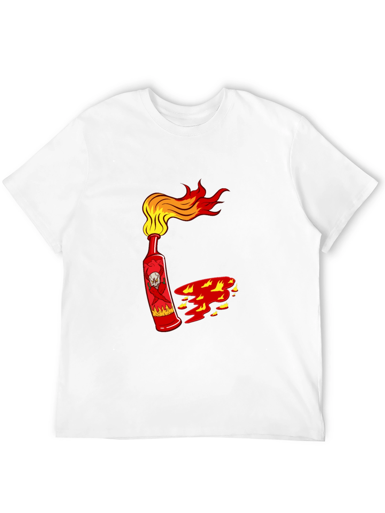Spicy Skull Hot Sauce Black T-Shirt