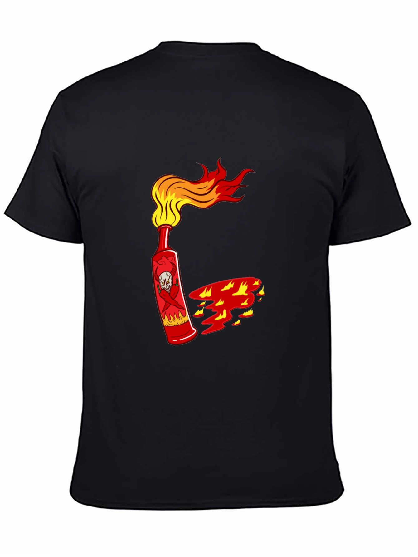 Spicy Skull Hot Sauce Black T-Shirt