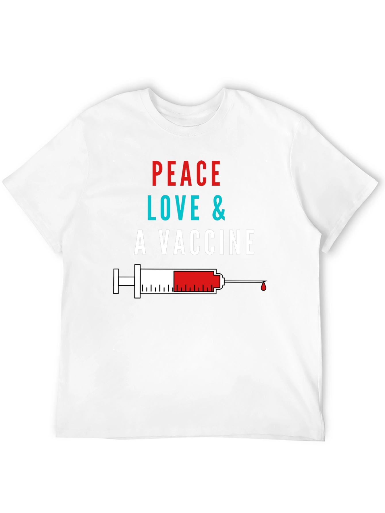 Peace Love & A Vaccine Graphic Tee