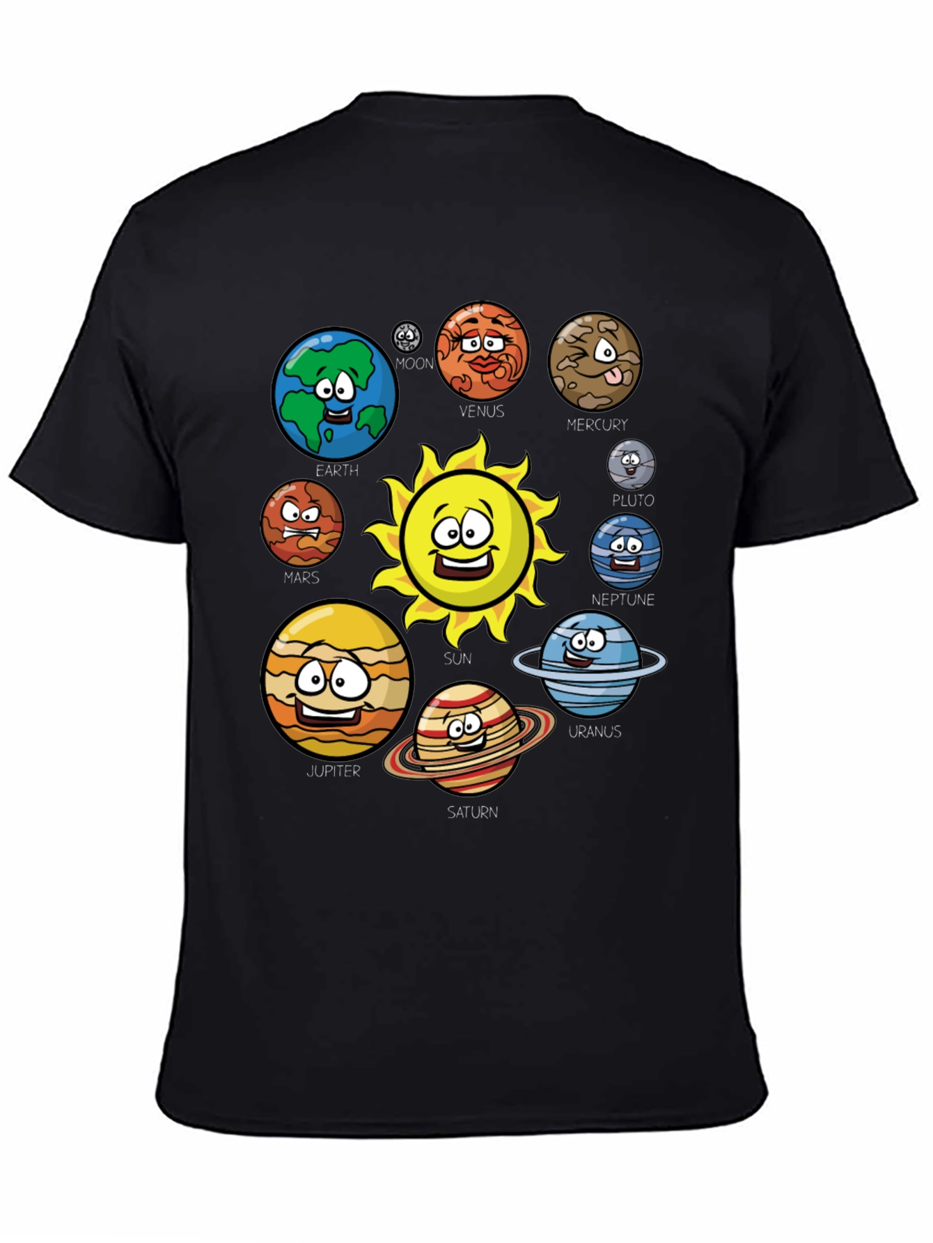 Cartoon Solar System T-Shirt - Planets