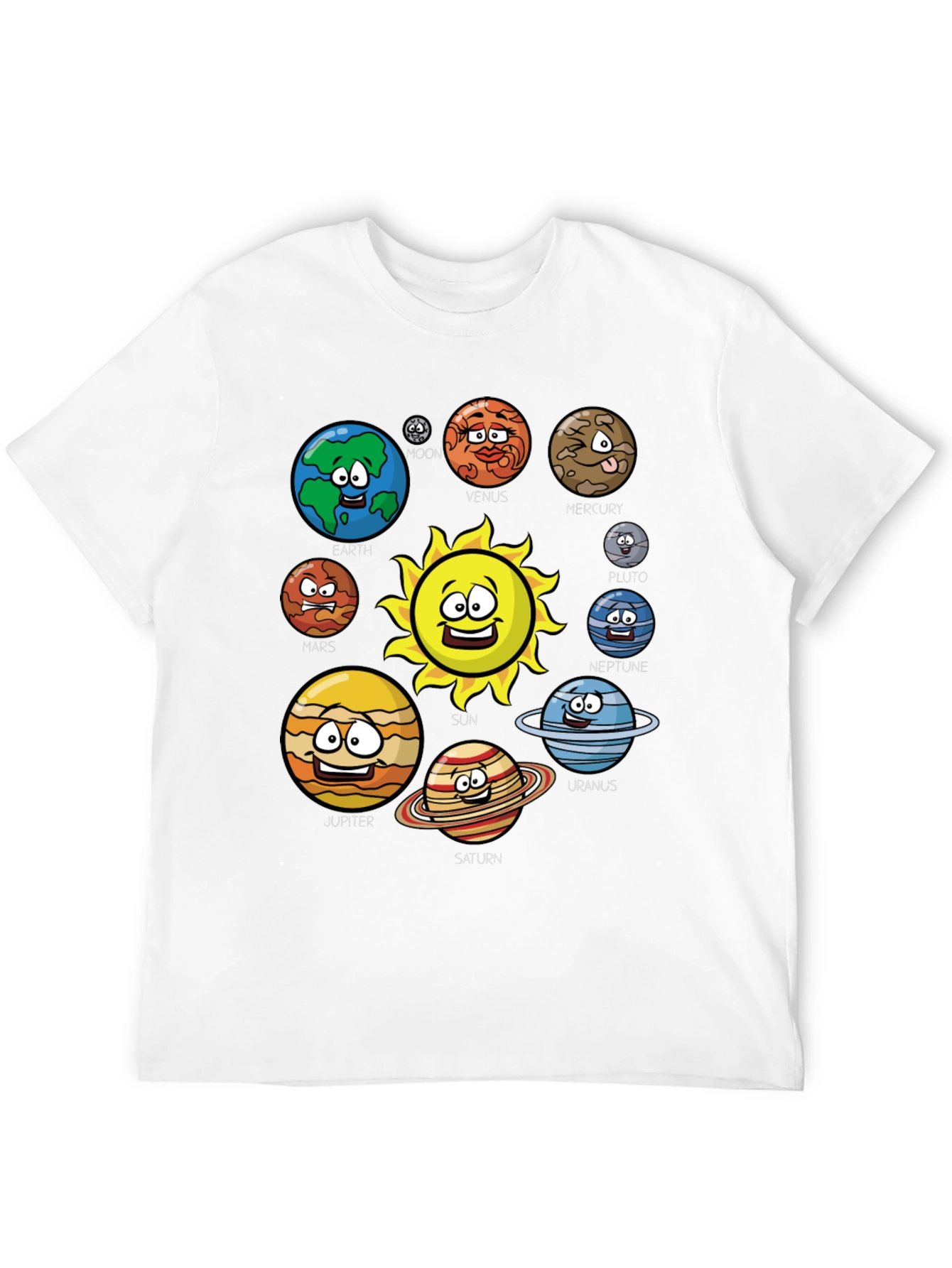 Cartoon Solar System T-Shirt - Planets