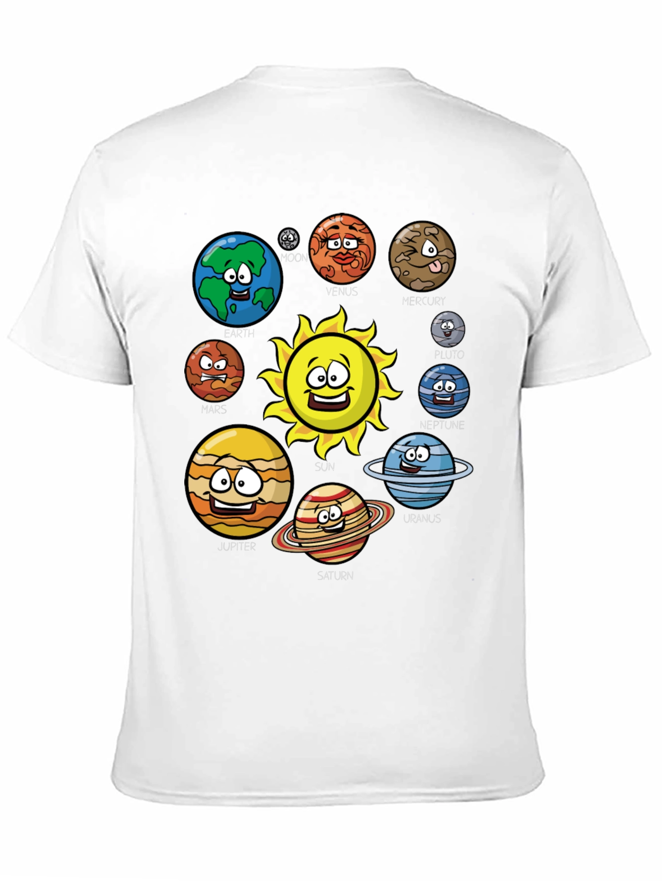 Cartoon Solar System T-Shirt - Planets