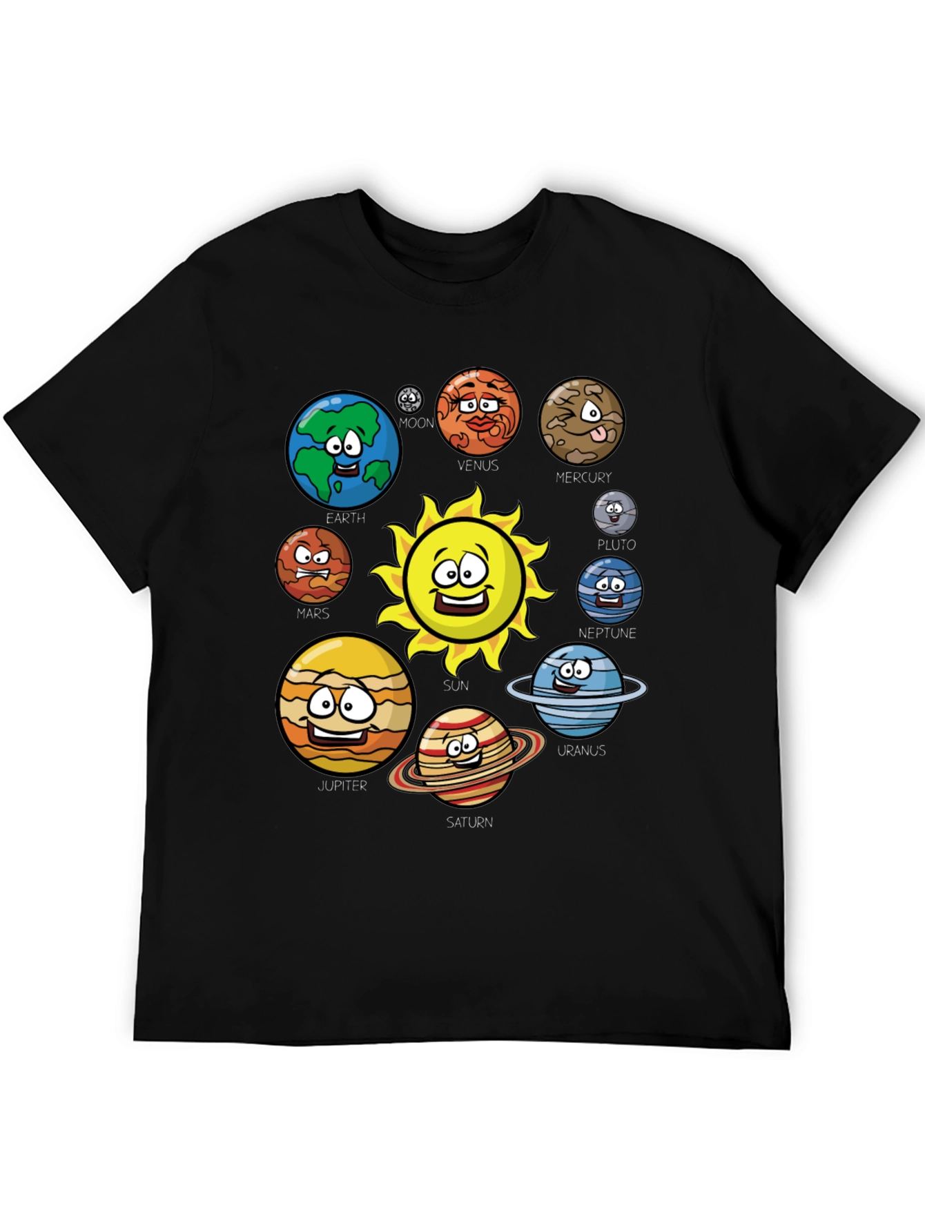 Cartoon Solar System T-Shirt - Planets