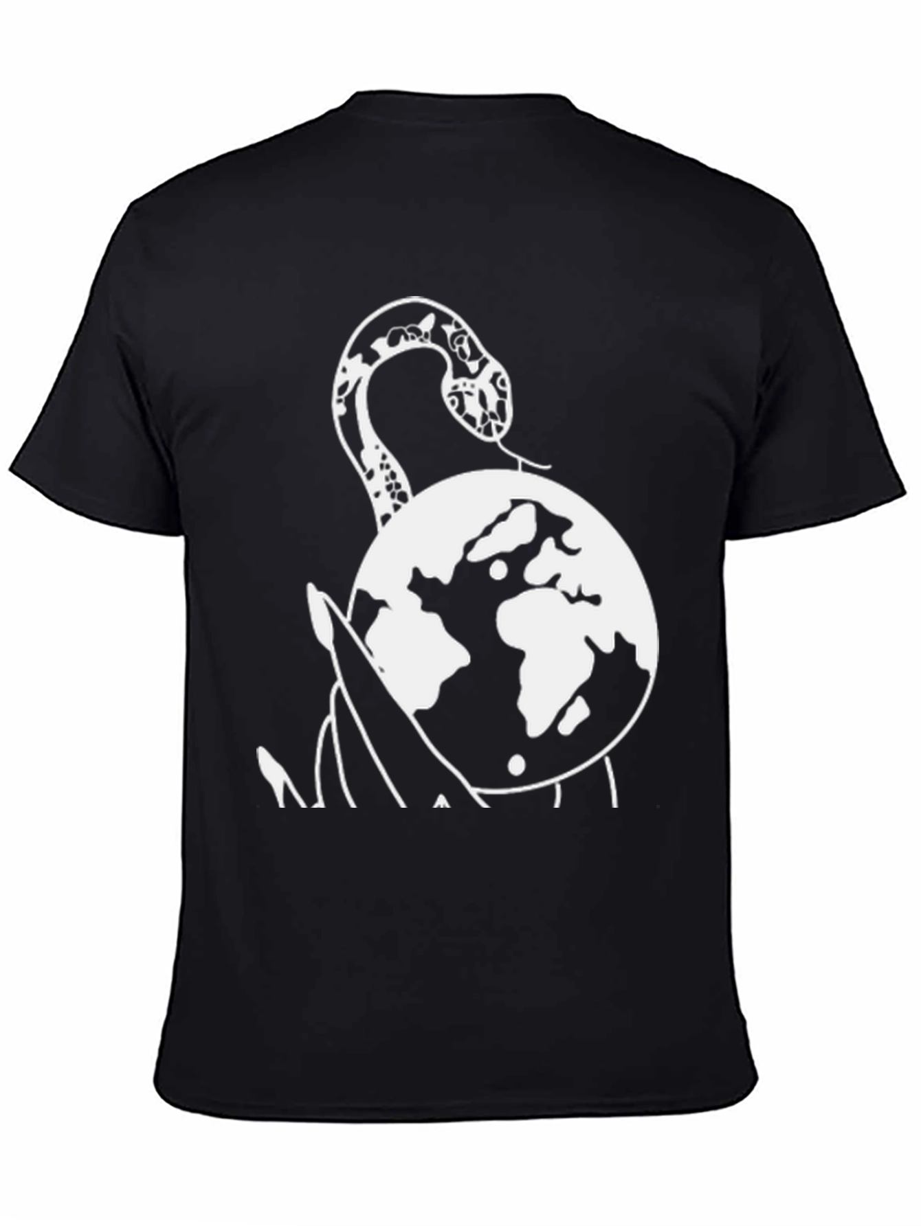 Snake & Globe Graphic Tee - Black