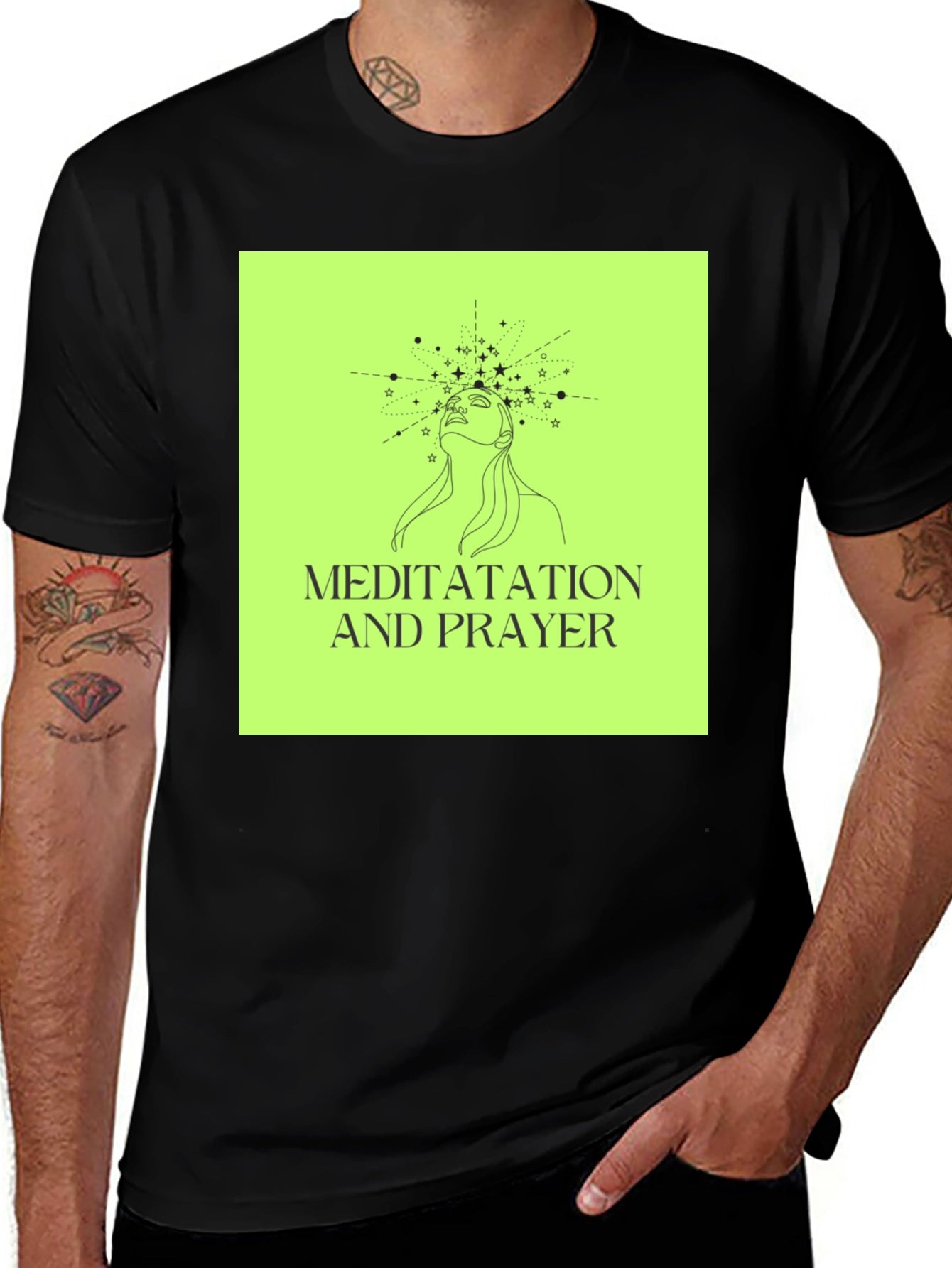 Meditatation and Prayer T-Shirt Spiritual Design