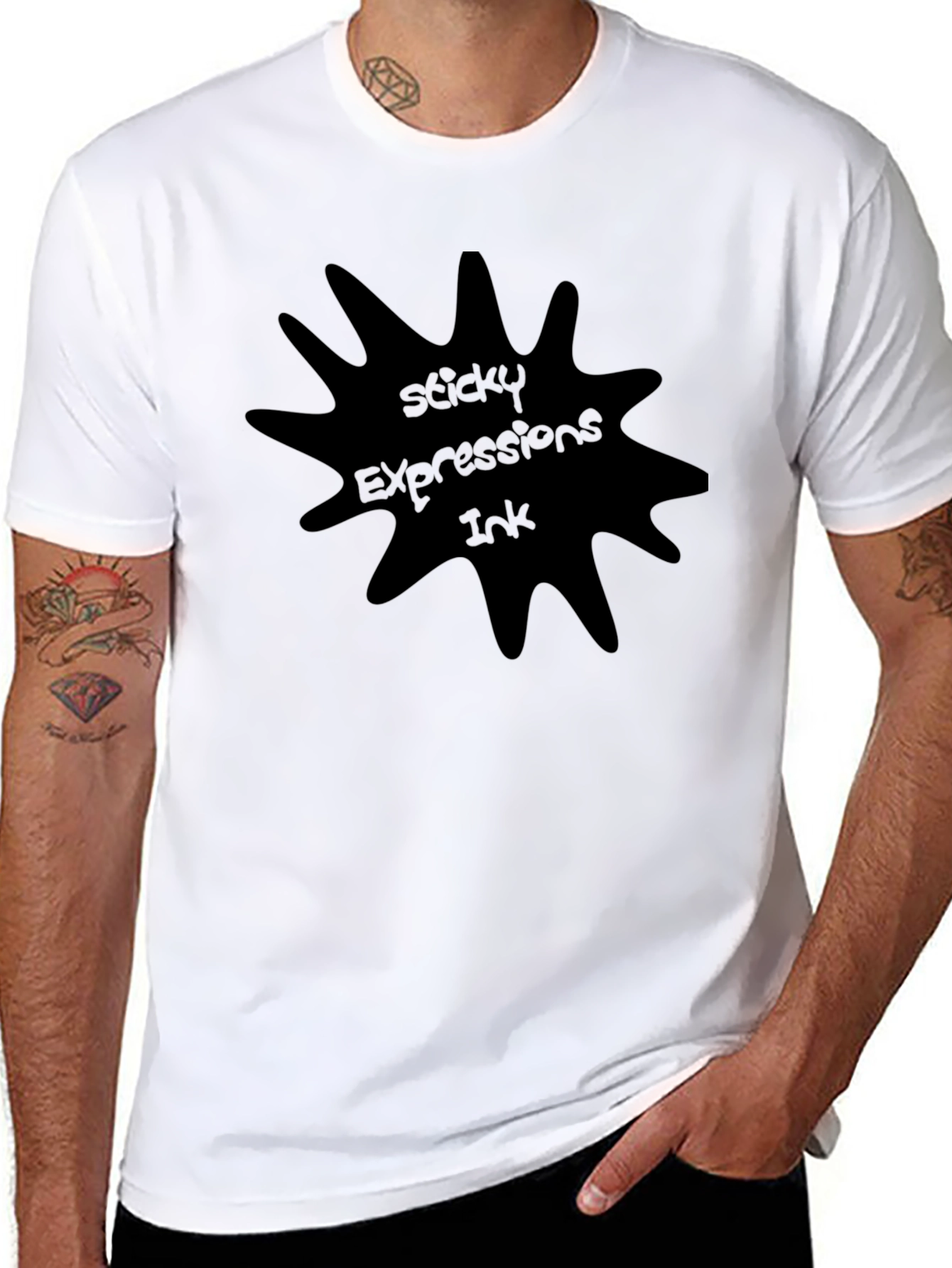 Sticky Expressions Ink Black Graphic Tee