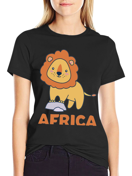Africa Lion Graphic Tee - Soft Cotton Comfort
