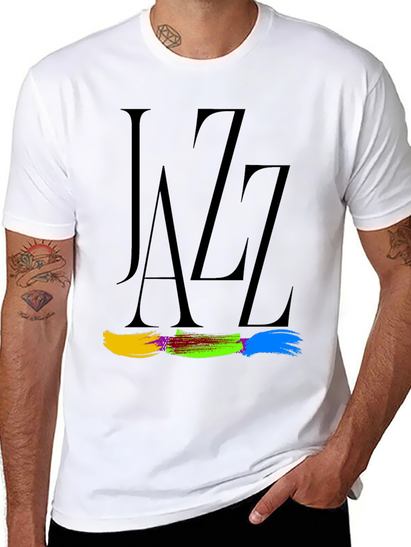 Jazz Typography Graphic Tee - Classic Style