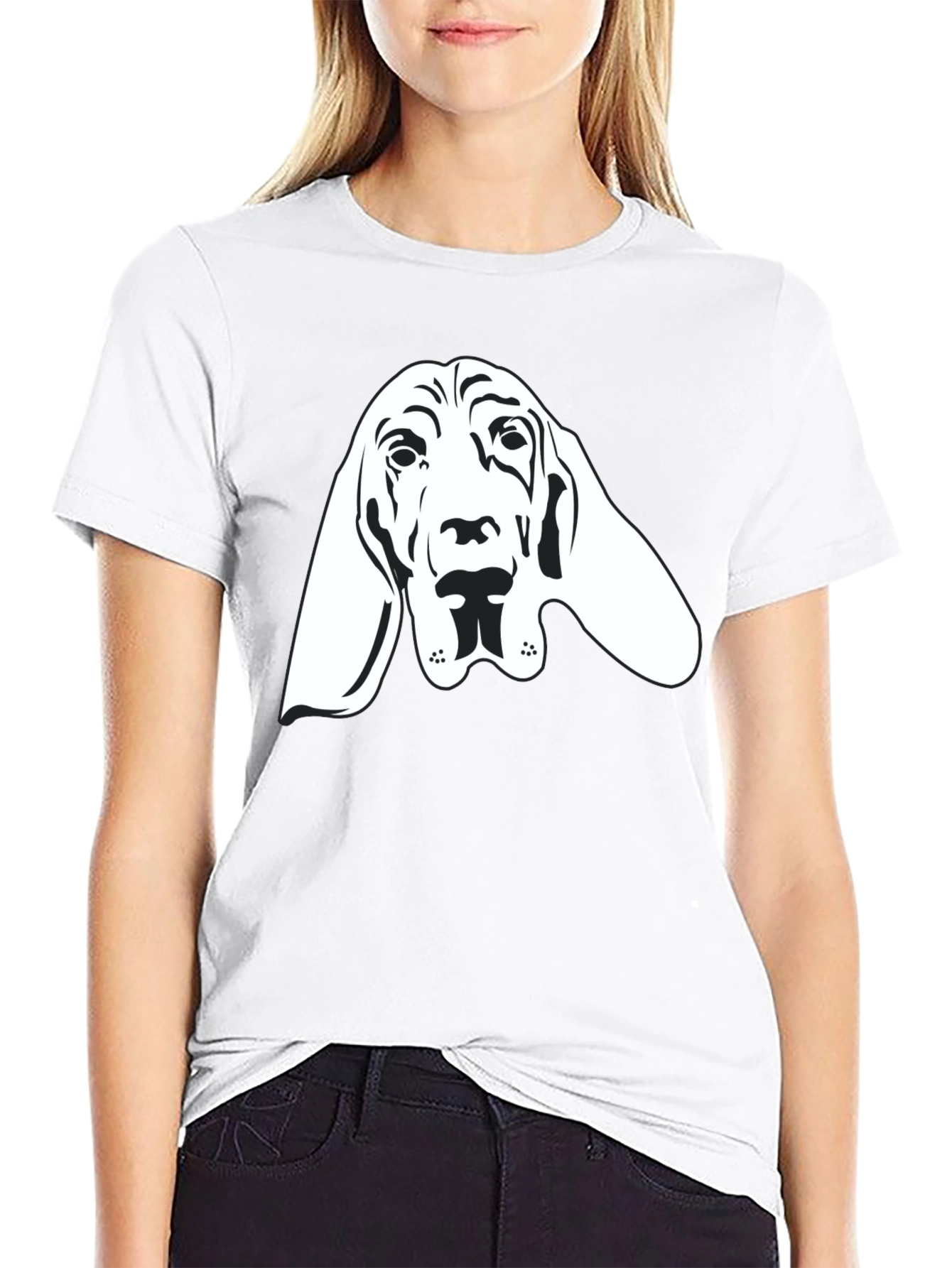 Bloodhound Dog Graphic Tee - Unisex Black T-Shirt