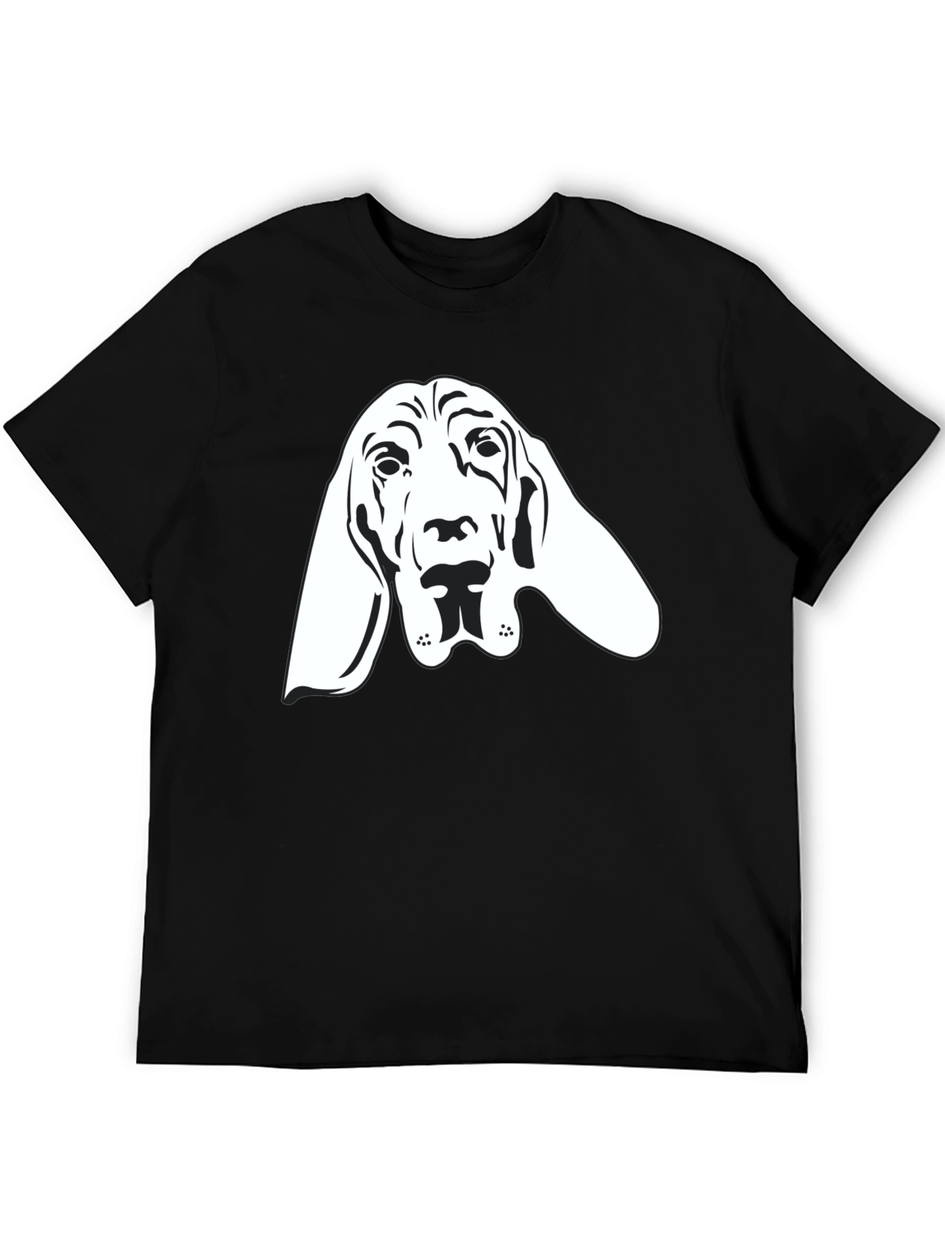 Bloodhound Dog Graphic Tee - Unisex Black T-Shirt