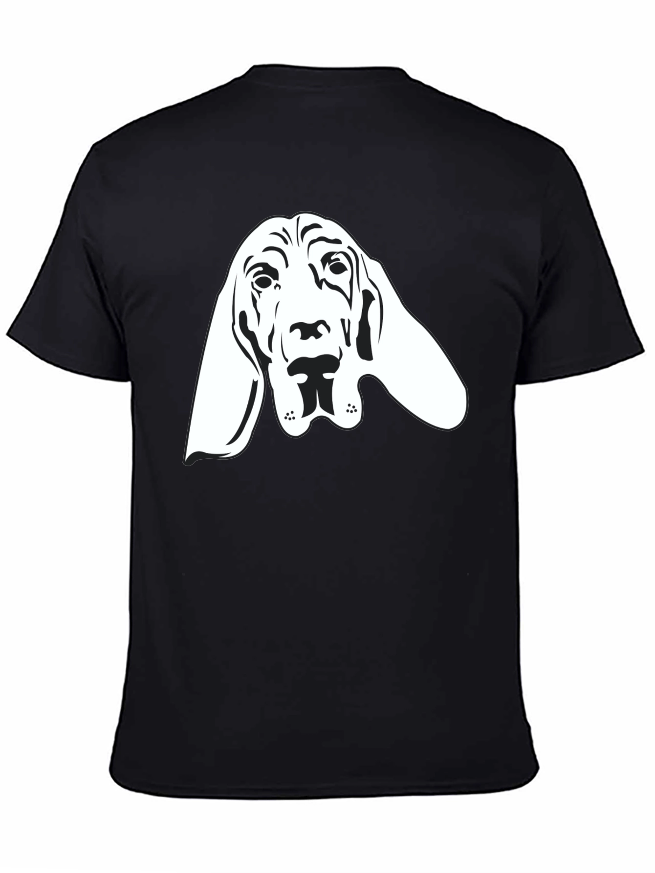 Bloodhound Dog Graphic Tee - Unisex Black T-Shirt