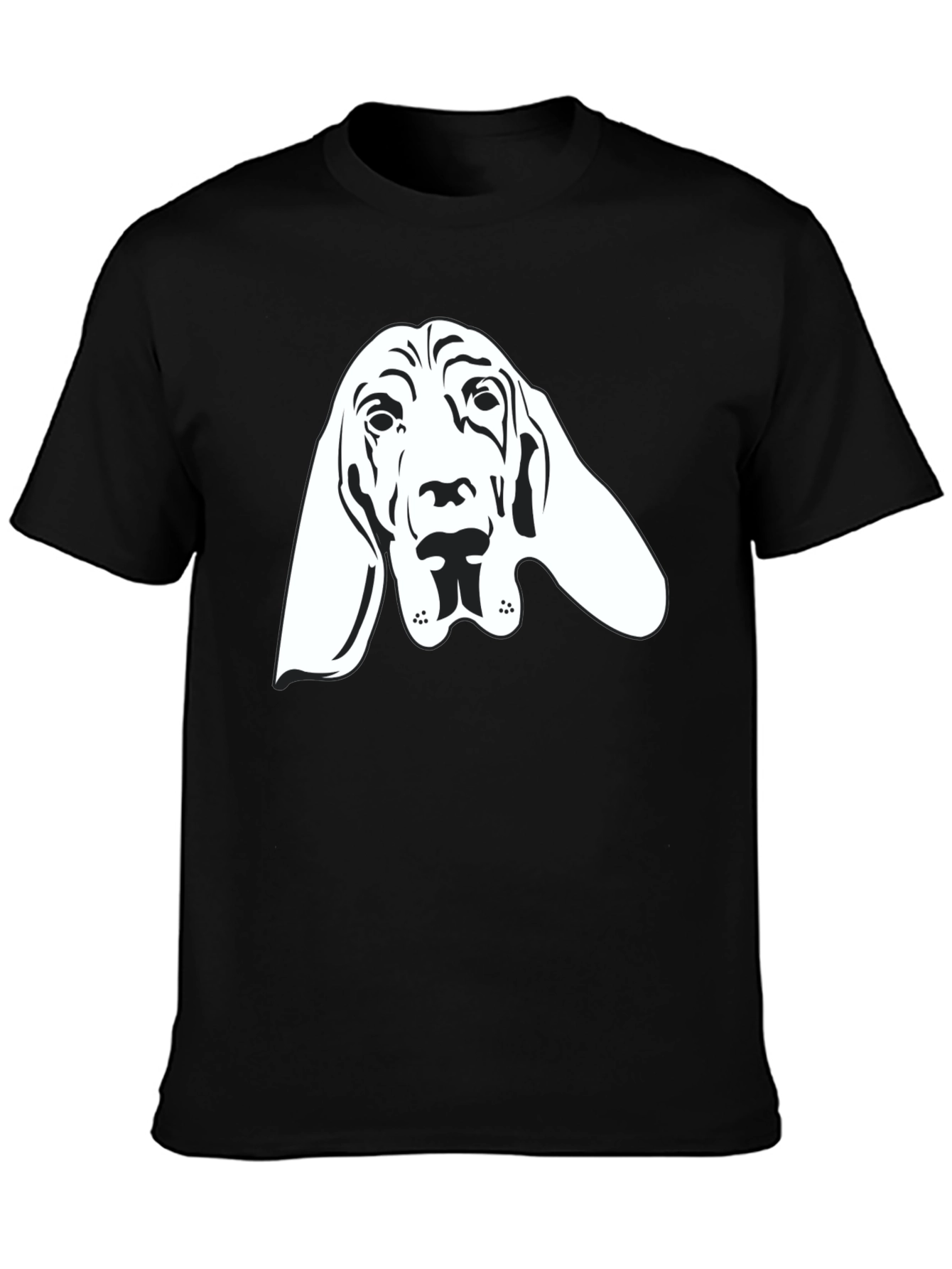 Bloodhound Dog Graphic Tee - Unisex Black T-Shirt