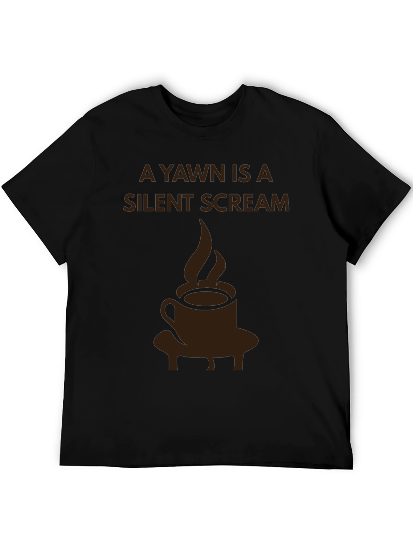 Silent Scream Coffee T-Shirt - Novelty Graphic Tee