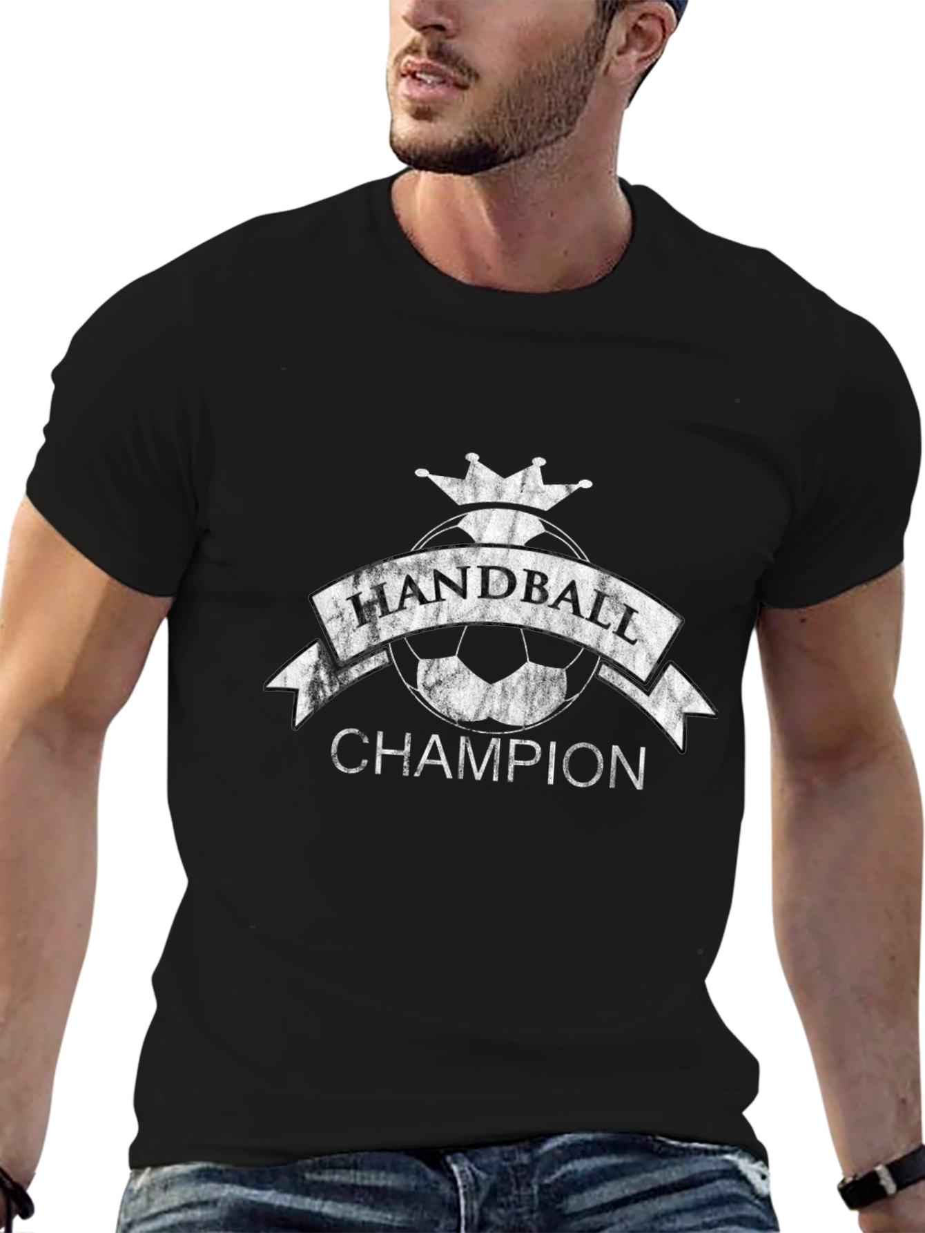 Handball Champion Black T-Shirt