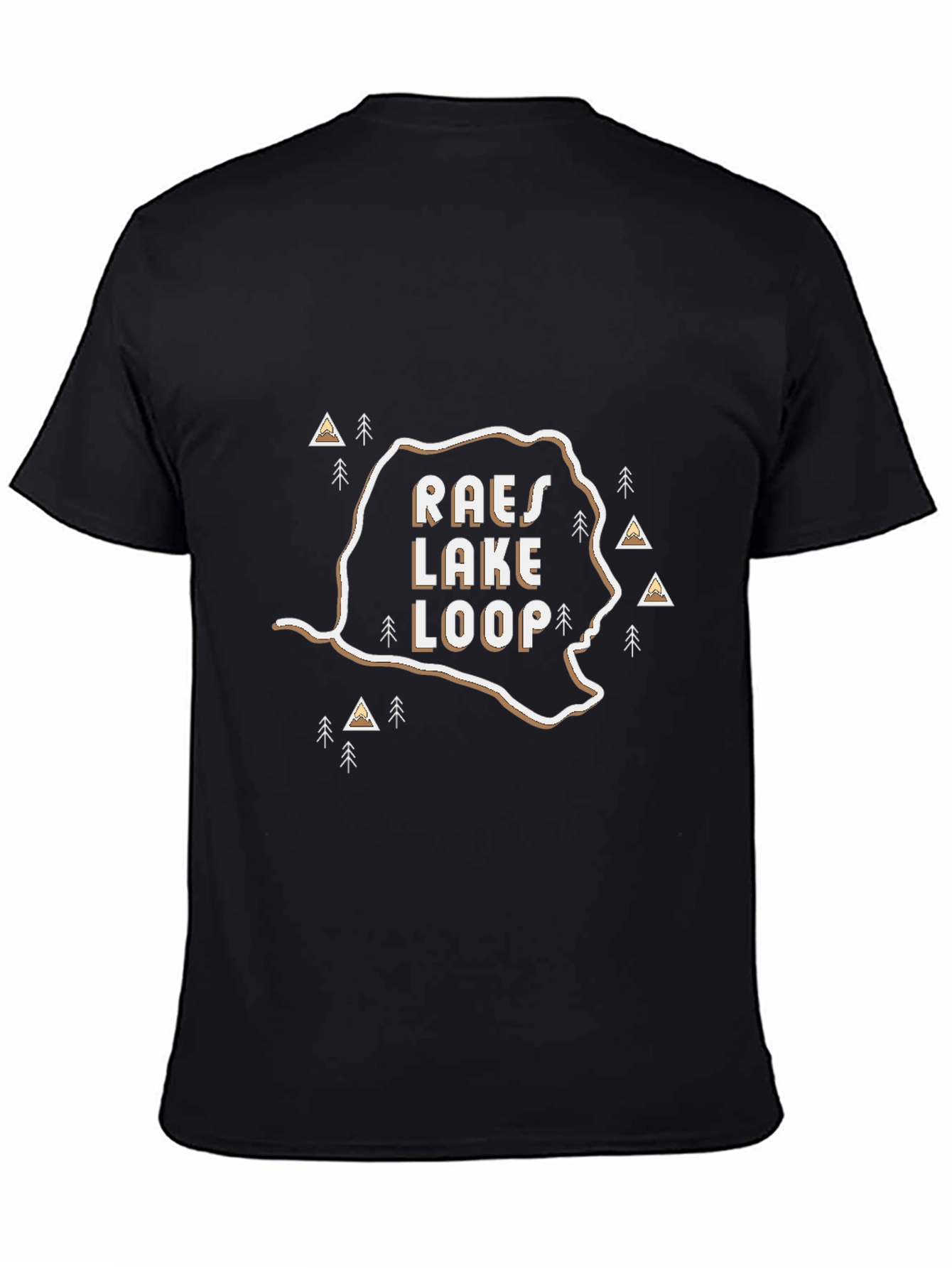 Raes Lake Loop Graphic Tee - Black