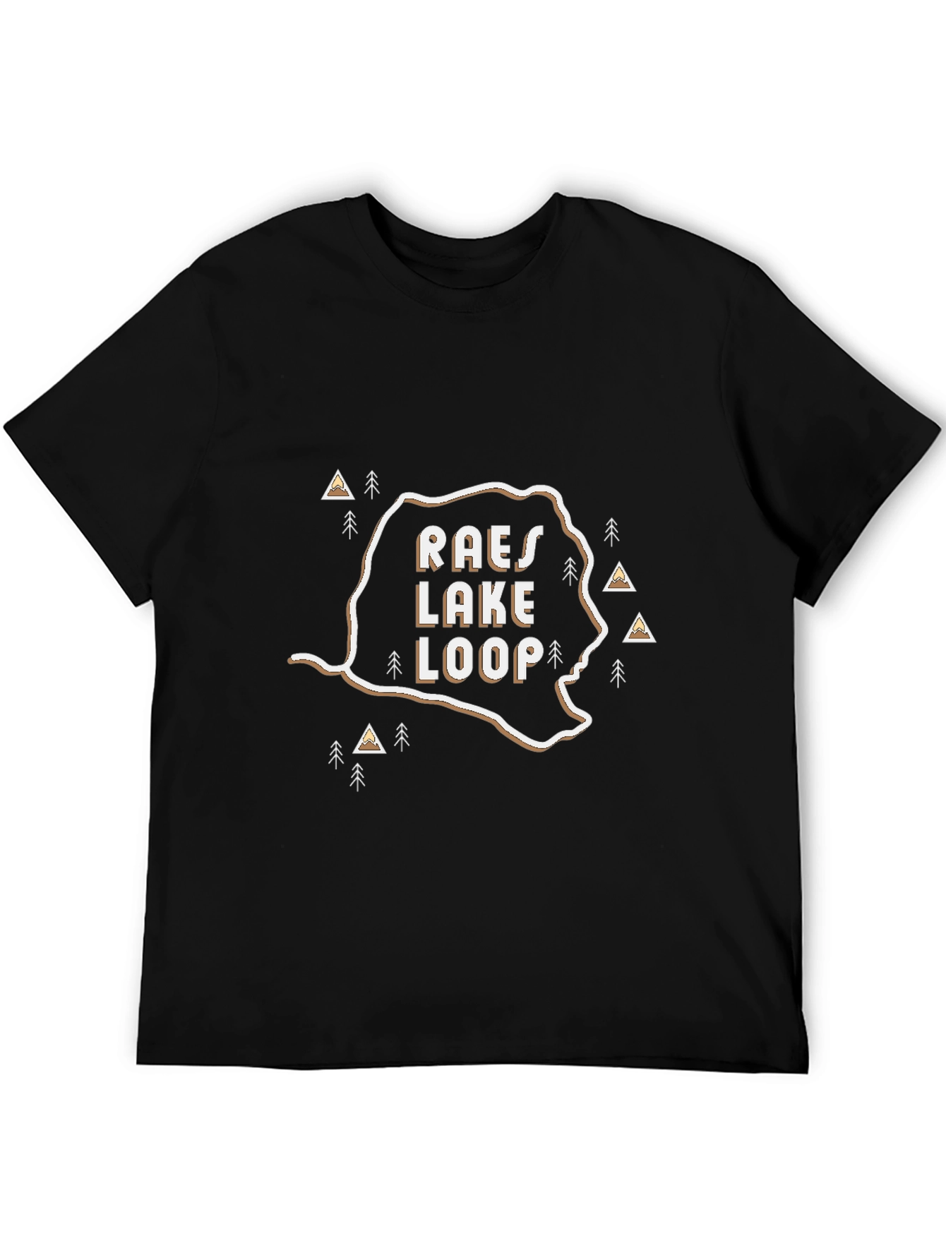 Raes Lake Loop Graphic Tee - Black