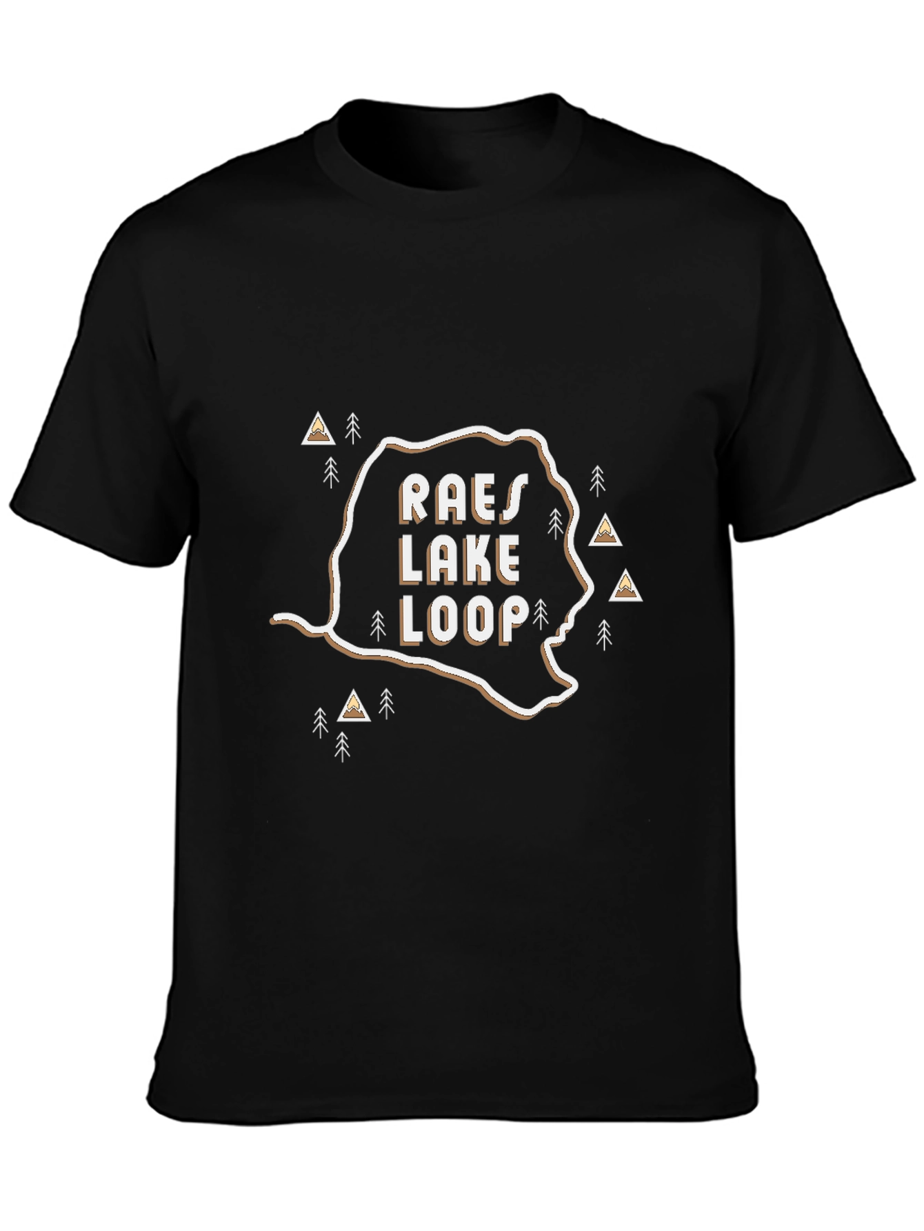 Raes Lake Loop Graphic Tee - Black