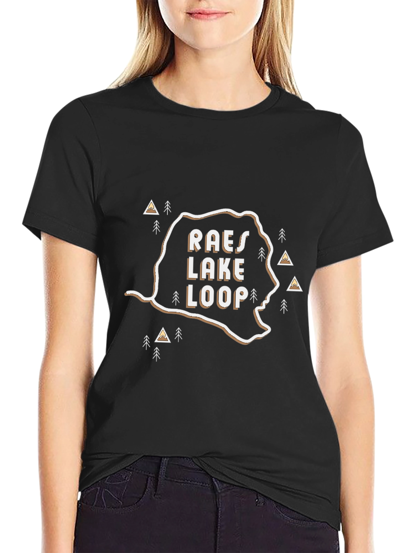 Raes Lake Loop Graphic Tee - Black