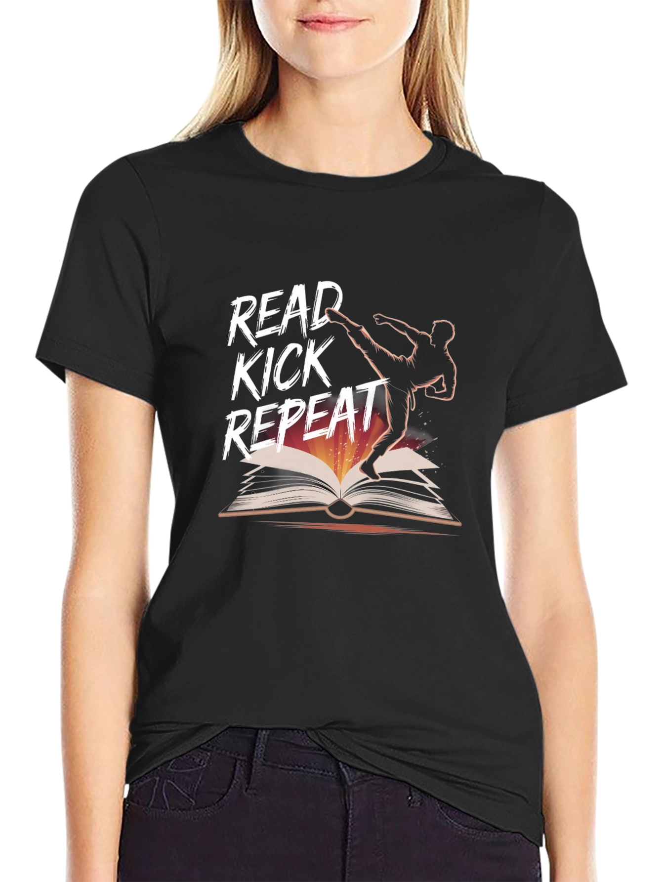 Read Kick Repeat Martial Arts T-Shirt
