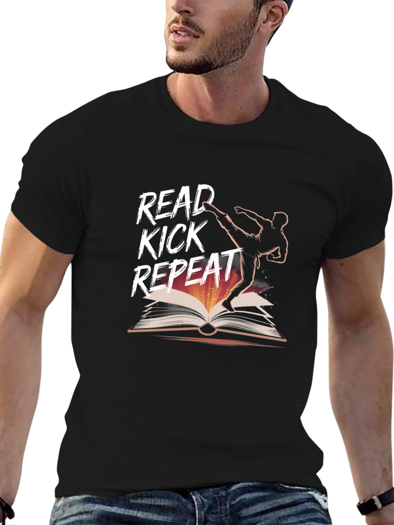 Read Kick Repeat Martial Arts T-Shirt