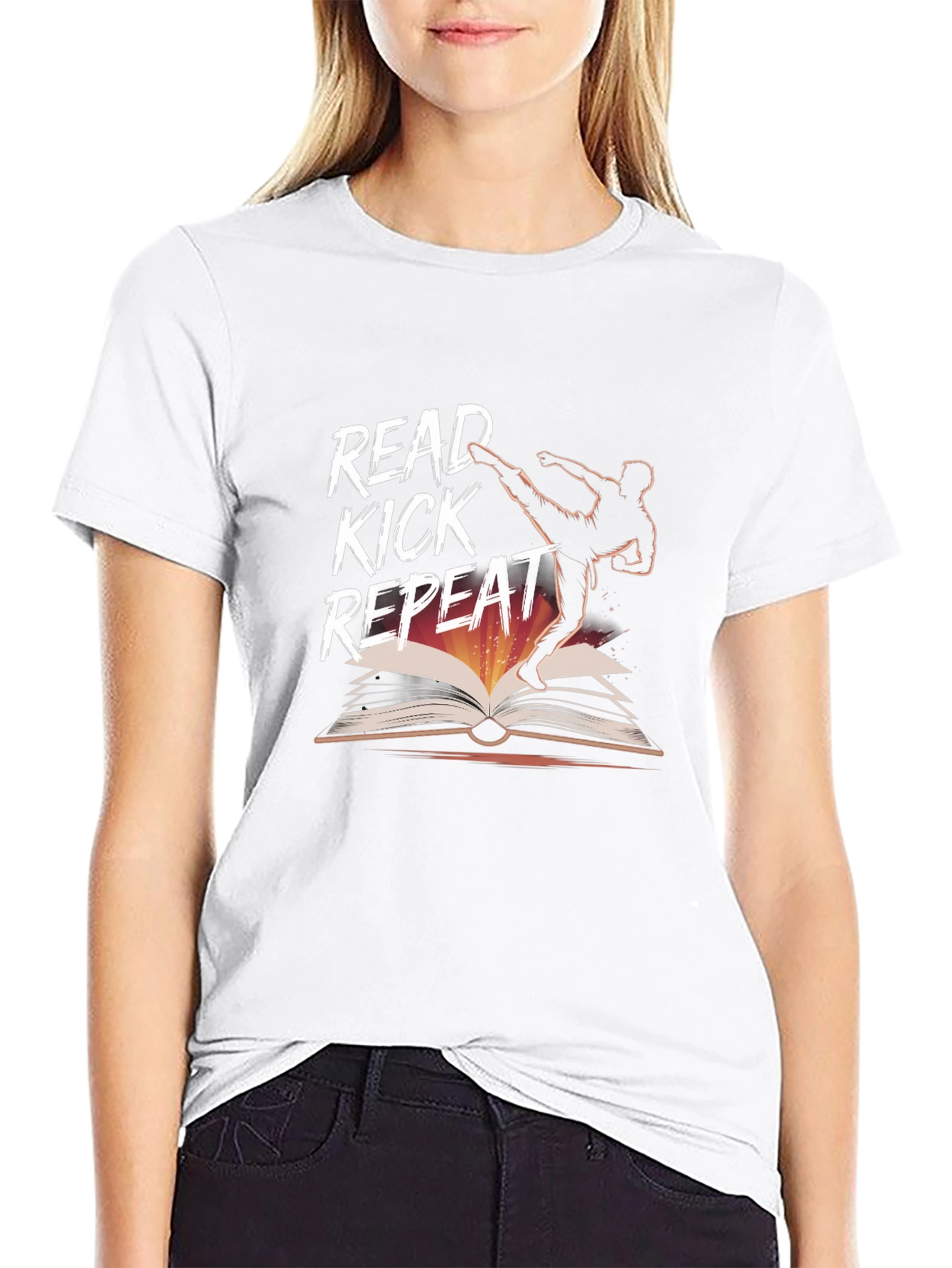 Read Kick Repeat Martial Arts T-Shirt