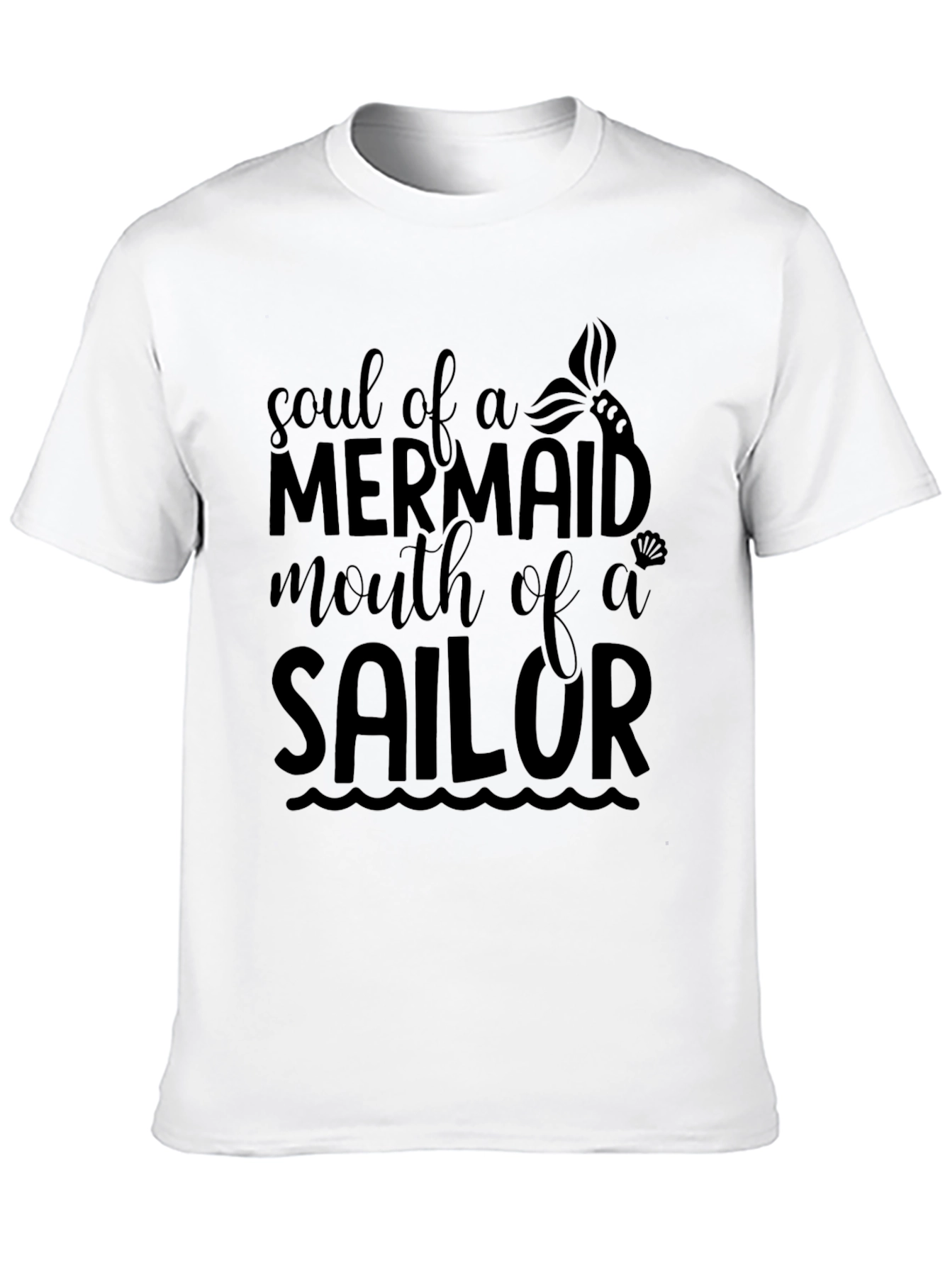 Soul of a Mermaid Sailor Mouth Black Tee