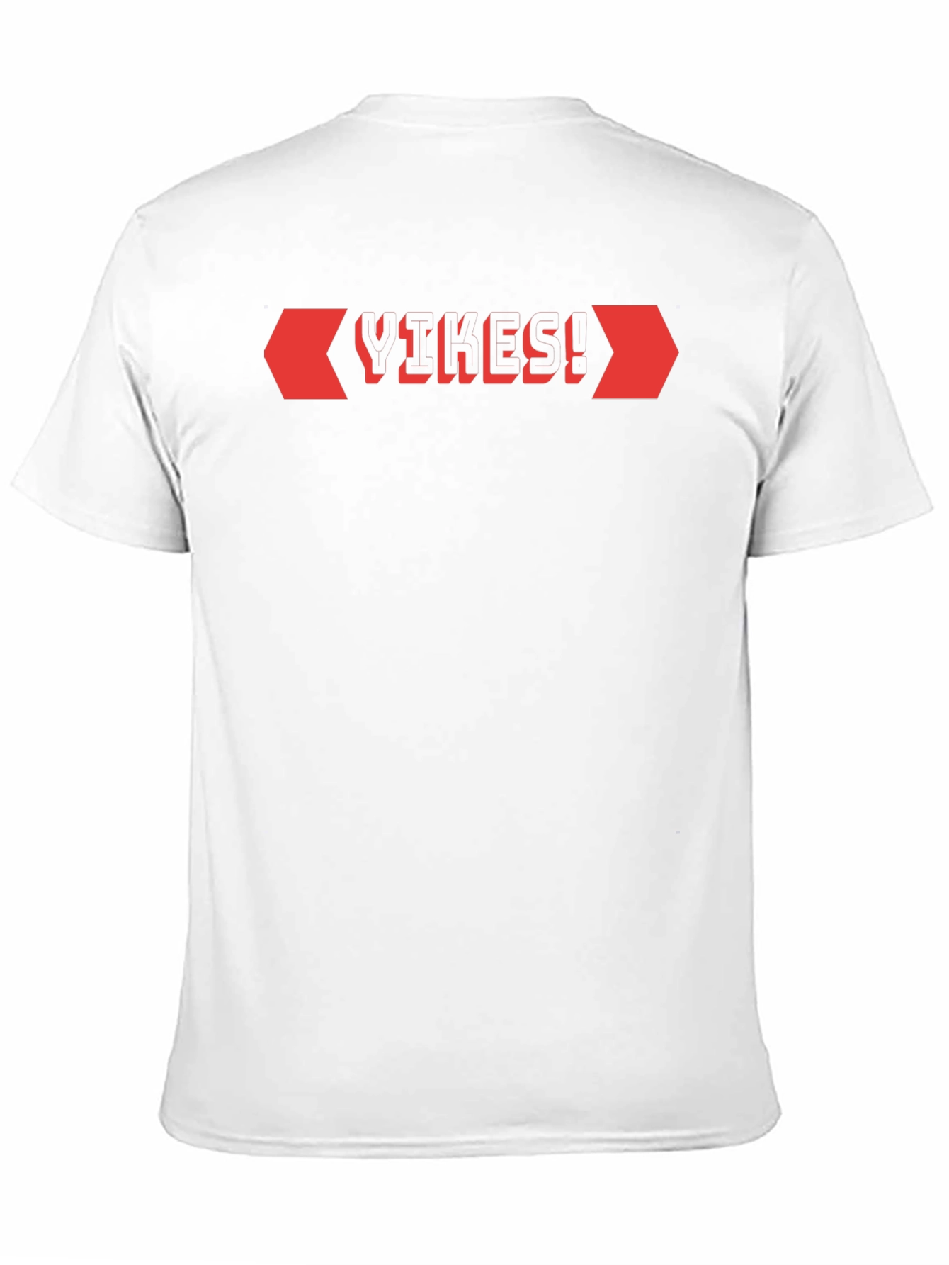 Black T-Shirt with Red Geometric Design