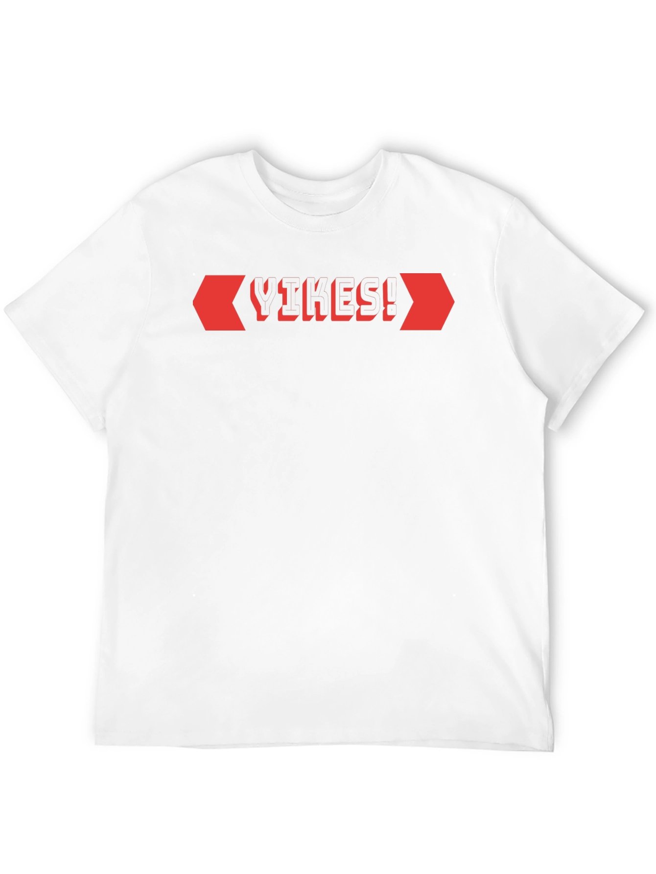 Black T-Shirt with Red Geometric Design