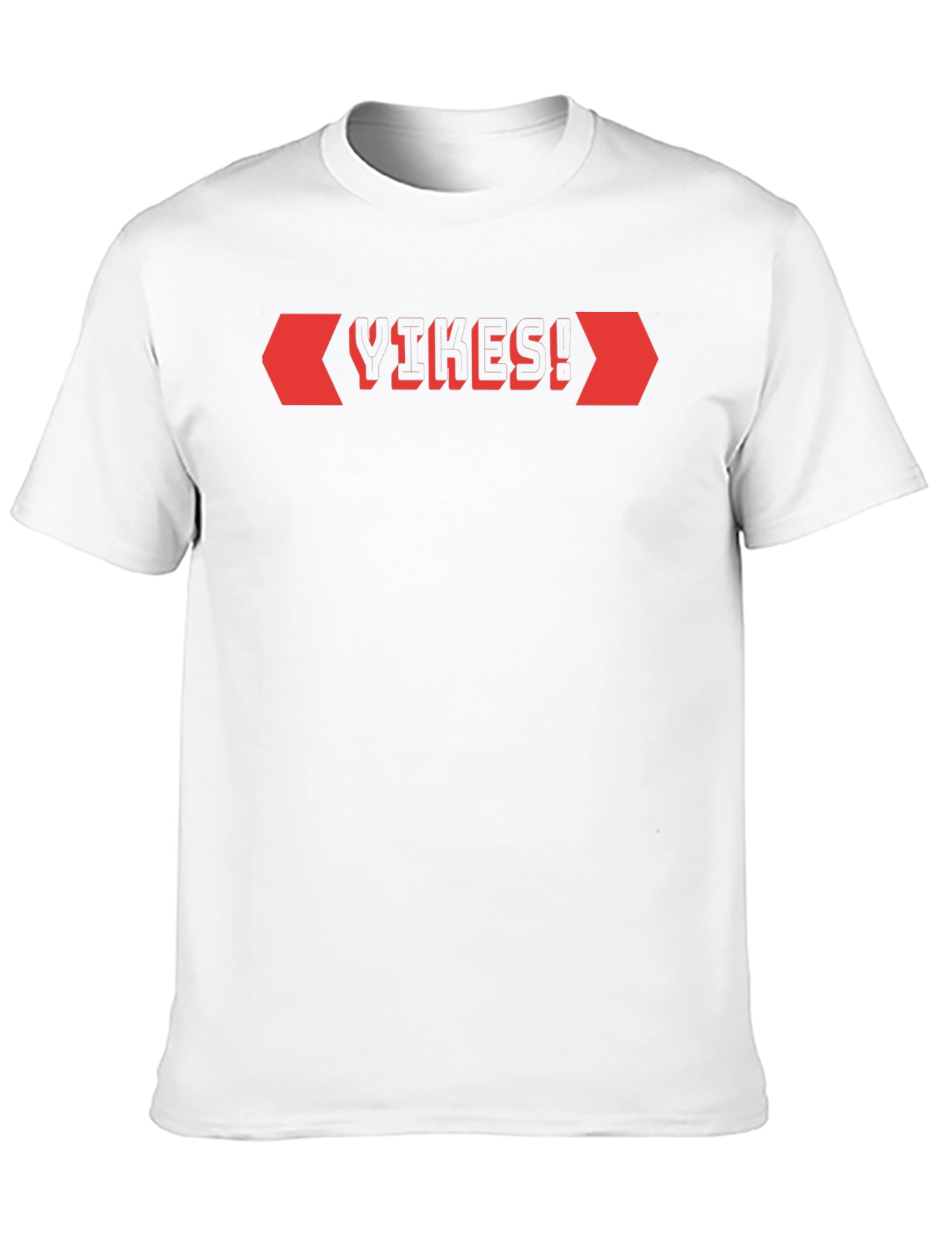 Black T-Shirt with Red Geometric Design