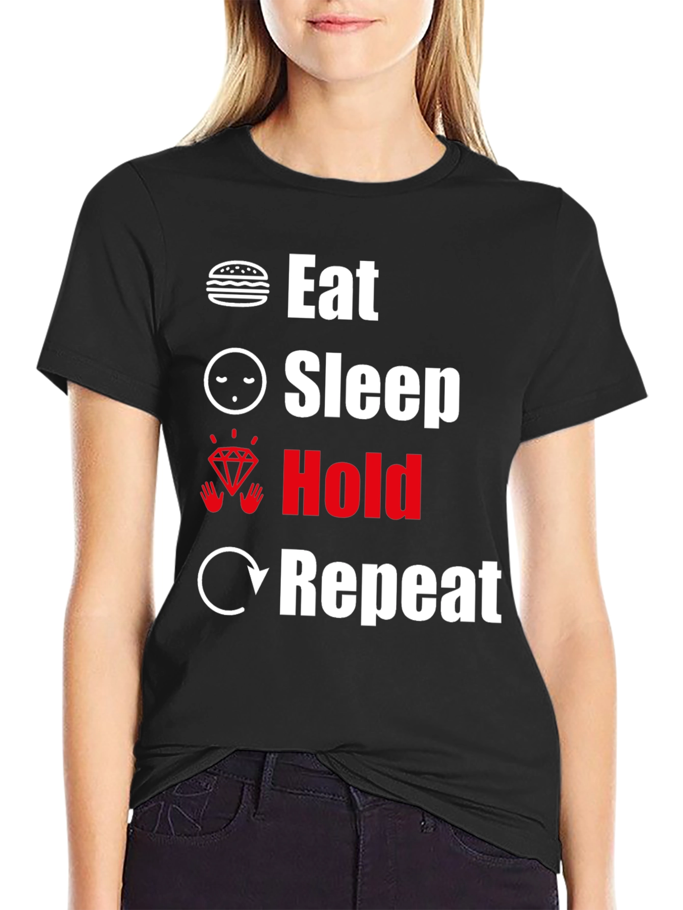 Eat Sleep Hold Repeat Graphic Tee